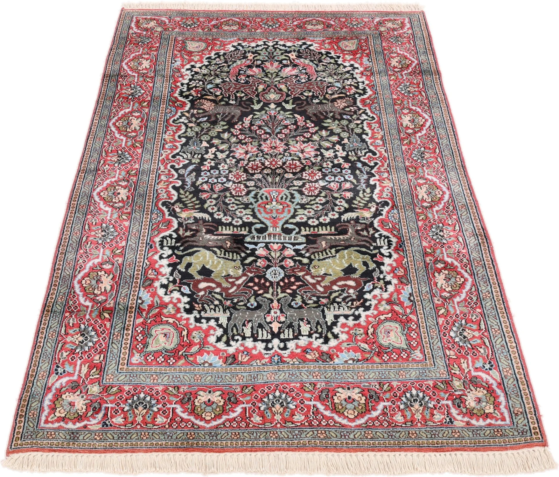 Orientteppich 202 × 118 cm aus Wolle, handgeknüpft