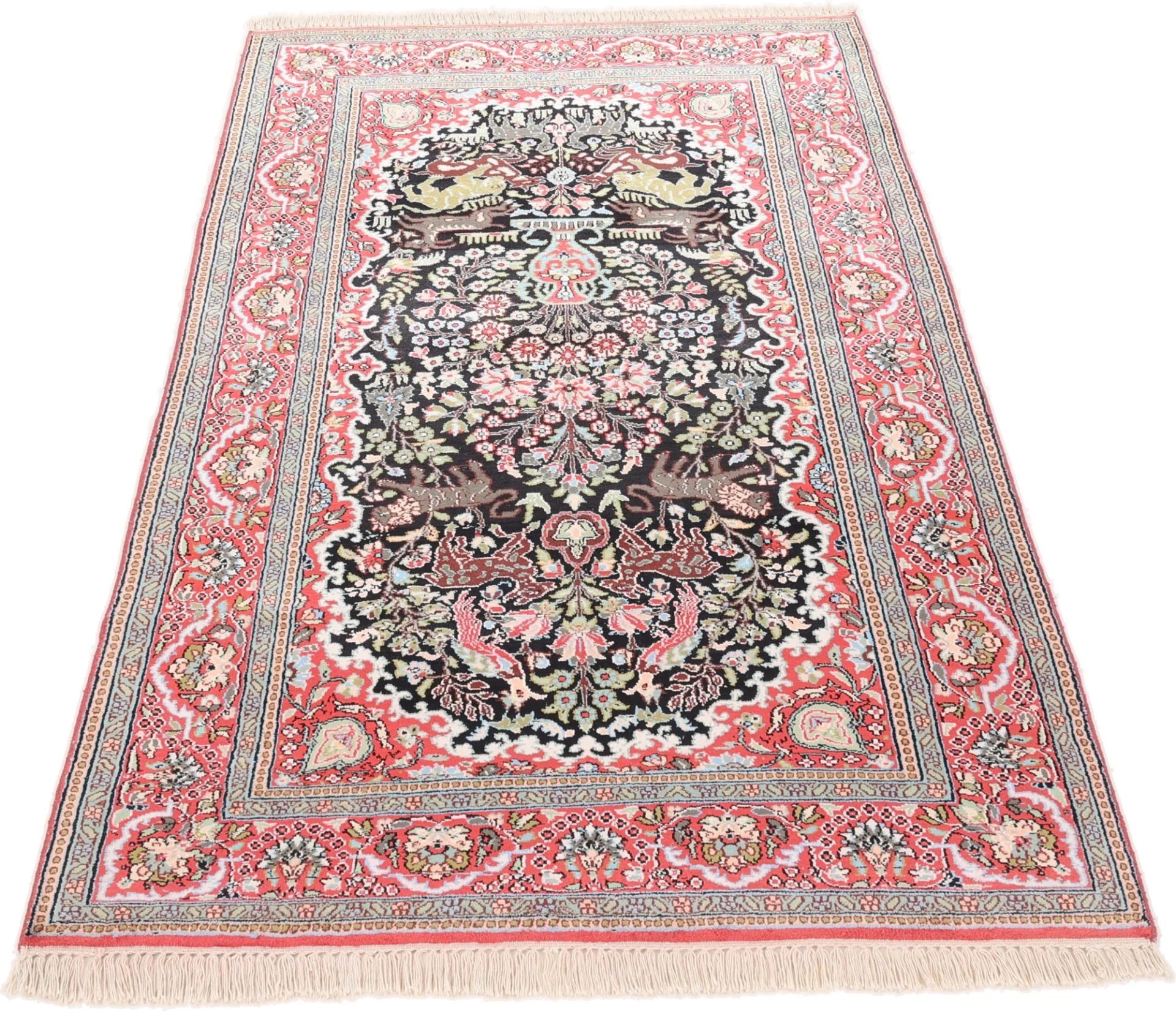 Orientteppich 202 × 118 cm aus Wolle, handgeknüpft
