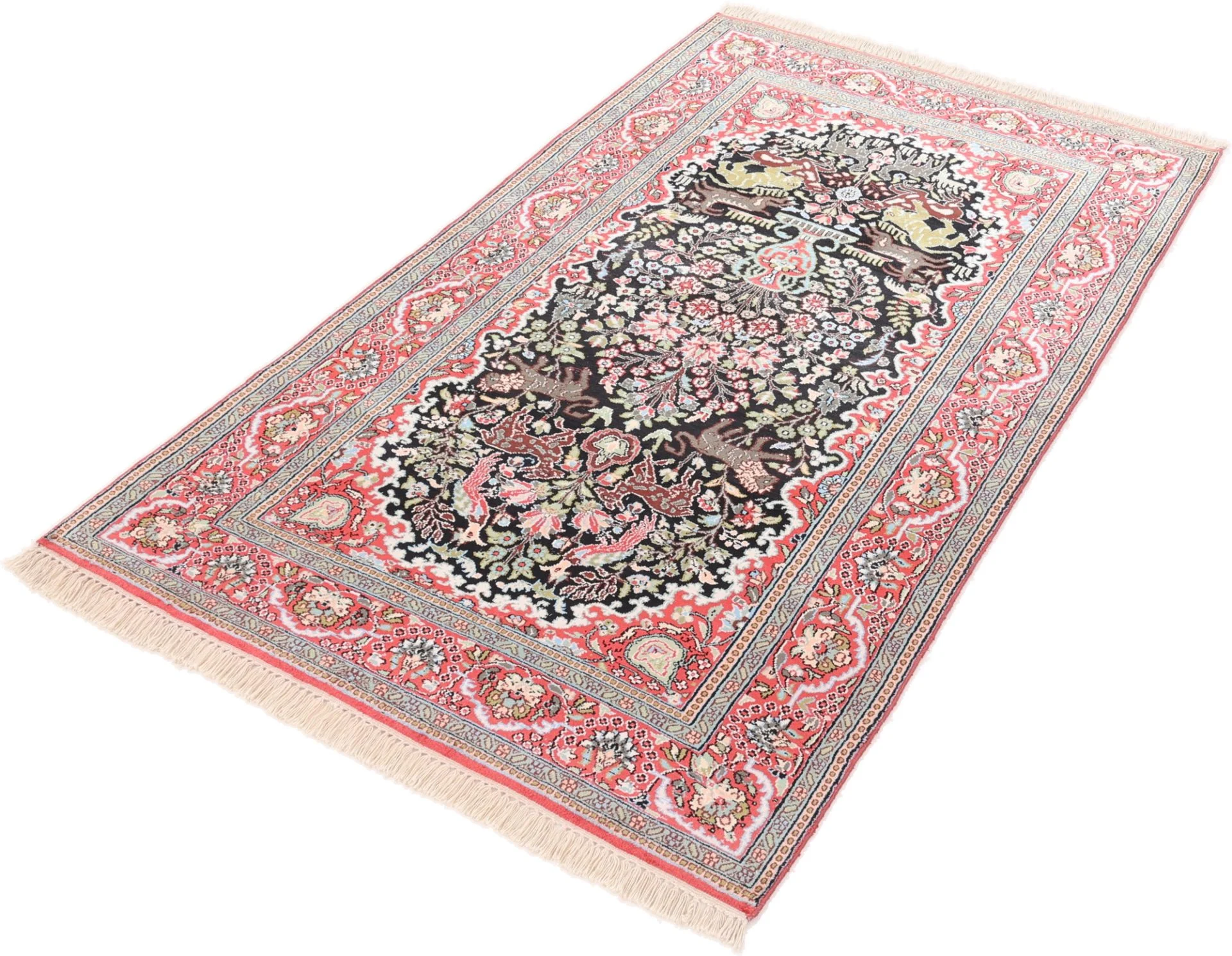 Orientteppich 202 × 118 cm aus Wolle, handgeknüpft