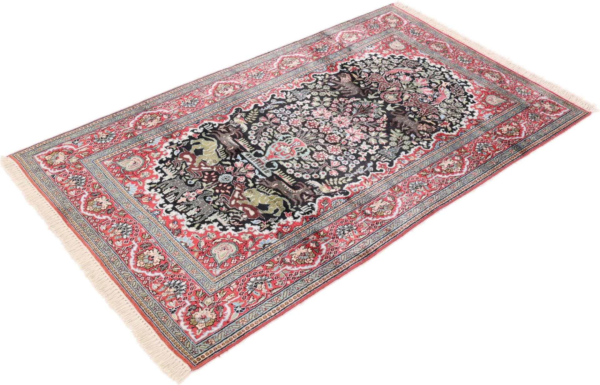 Orientteppich 202 × 118 cm aus Wolle, handgeknüpft