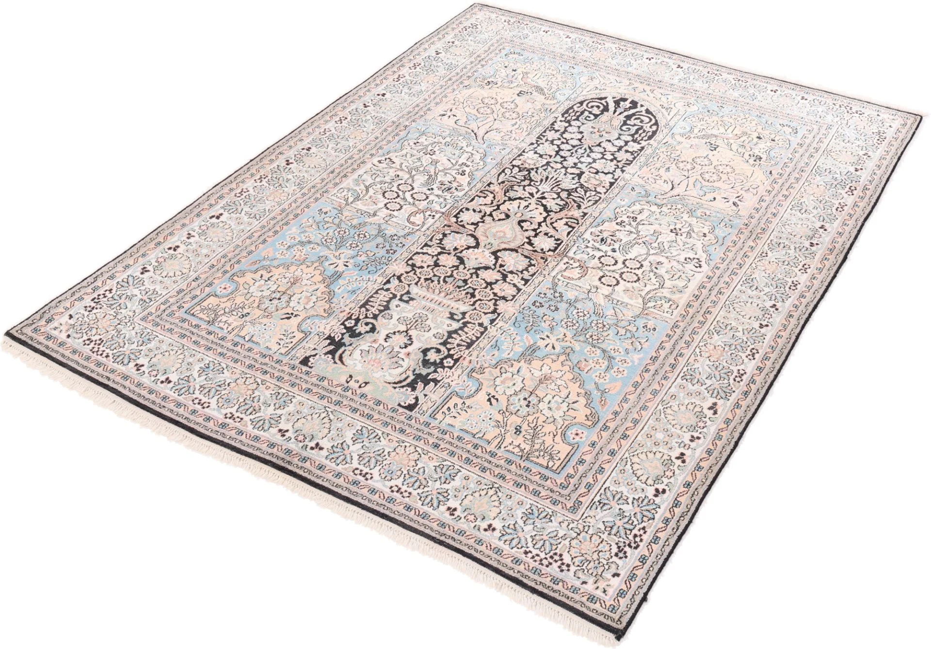 Orientteppich 206 × 150 cm aus Wolle, handgeknüpft