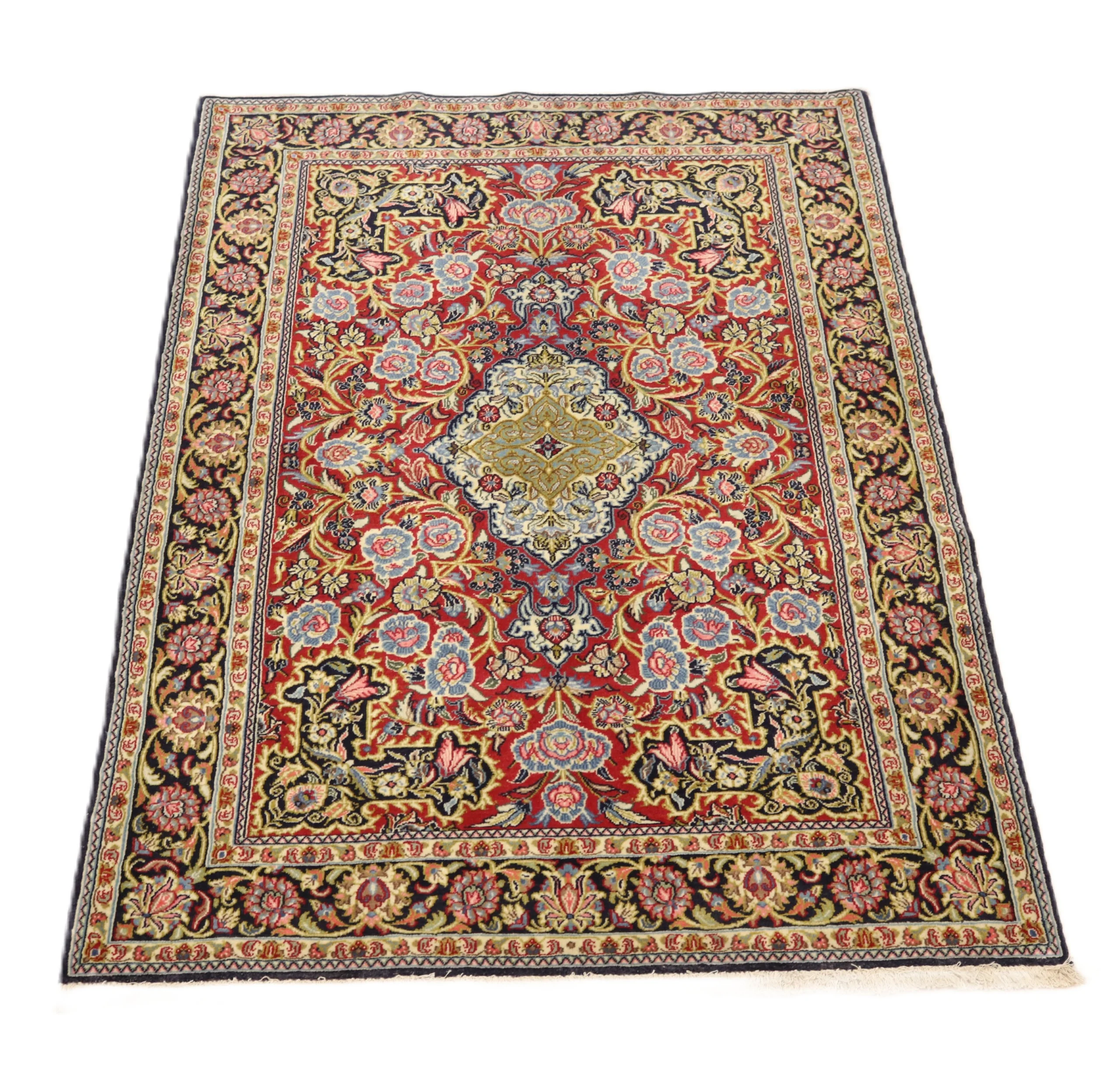Ghom Perserteppich 179 × 119 cm aus Wolle, handgeknüpft