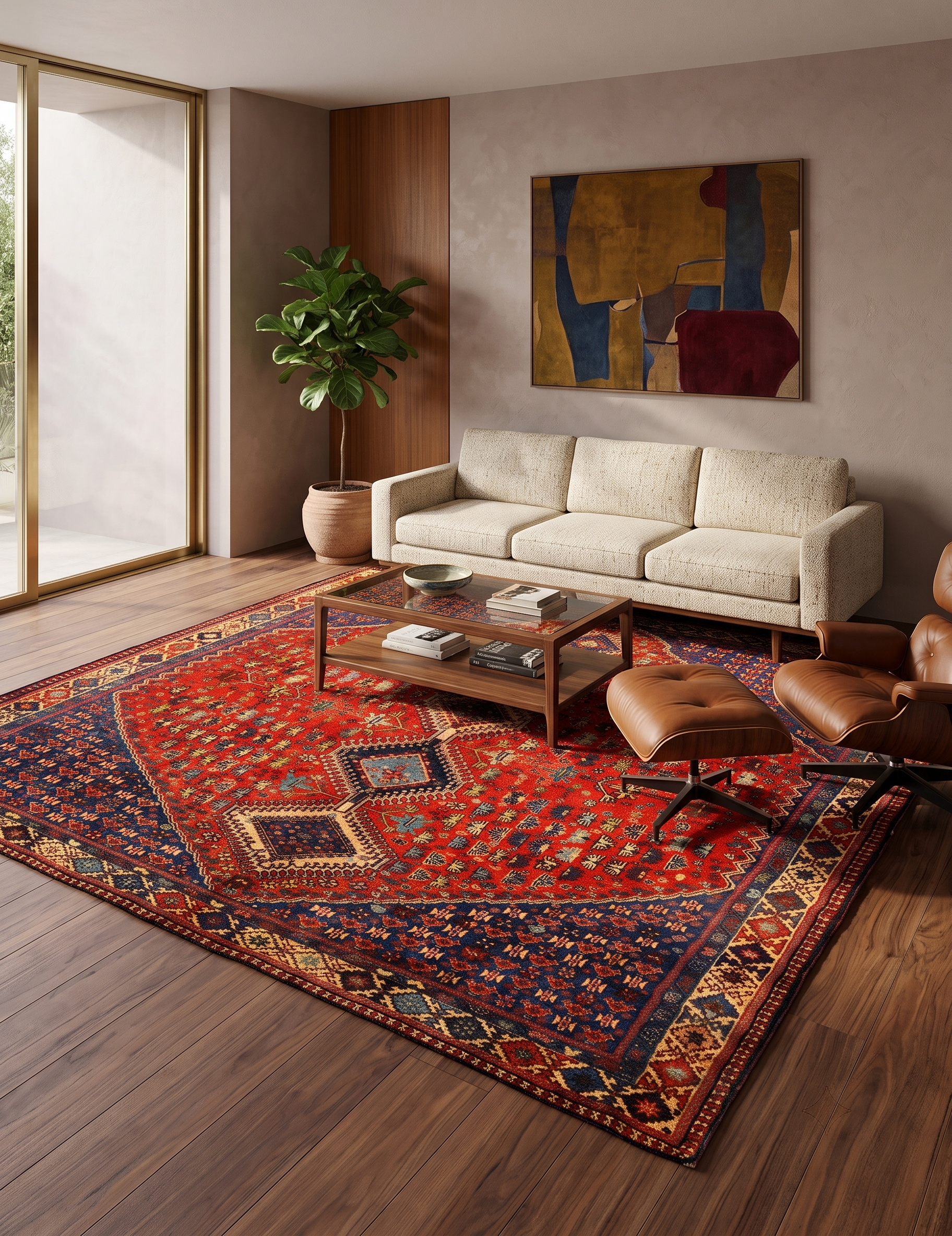 Perserteppich aus Iran, 233 × 182 cm