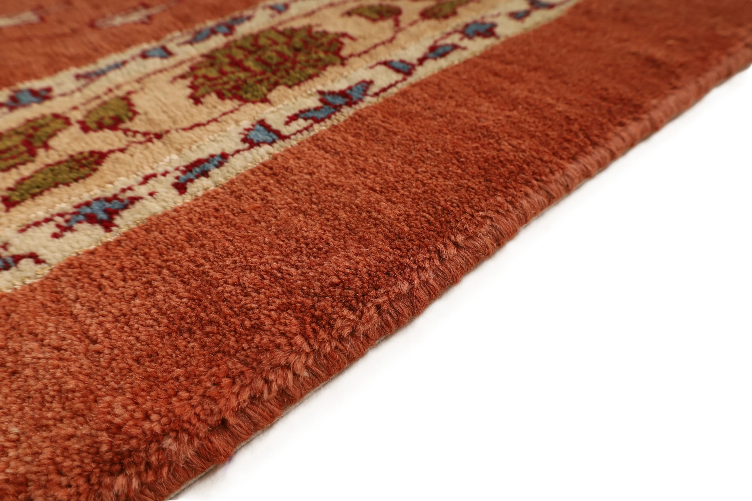 Kashmar Perserteppich 203 × 119 cm aus Wolle & Seide, handgeknüpft