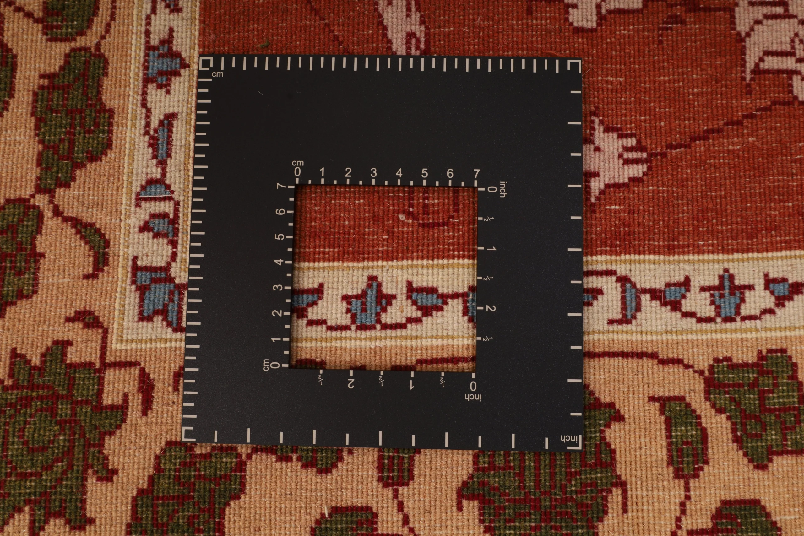 Kashmar Perserteppich 203 × 119 cm aus Wolle & Seide, handgeknüpft
