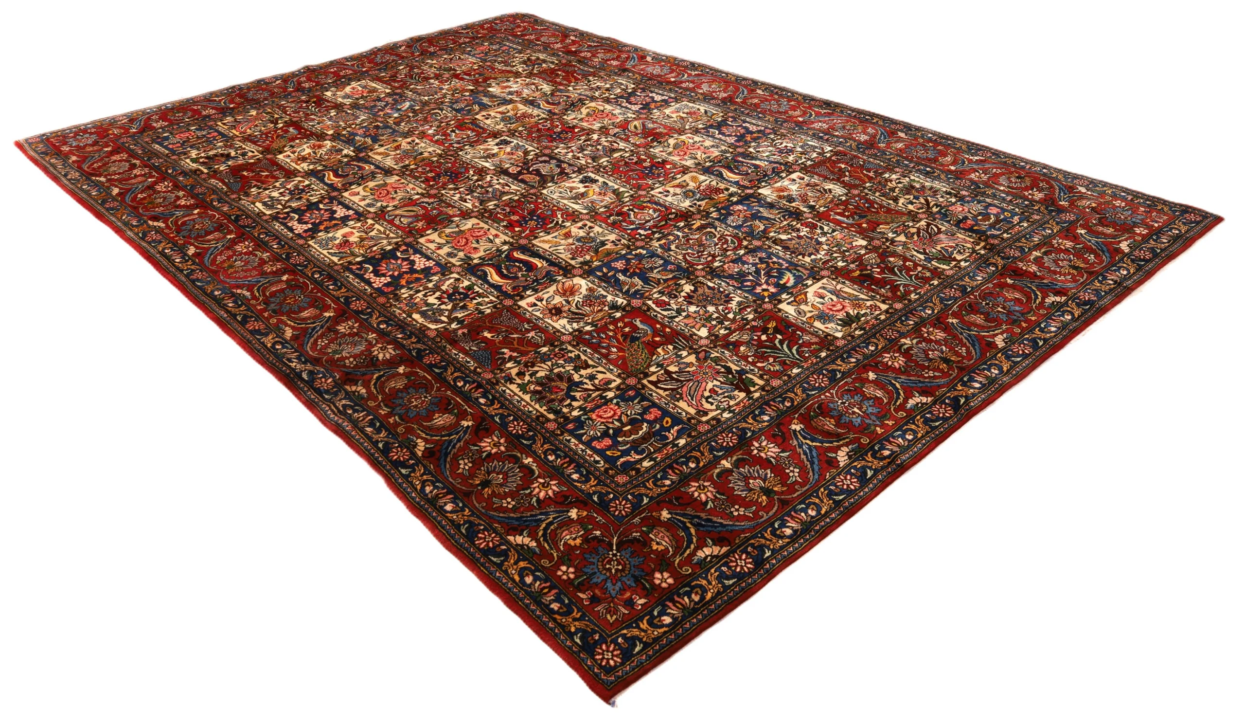 Handgeknüpfter Bakhtiari Perserteppich, 370 × 253 cm, Wolle