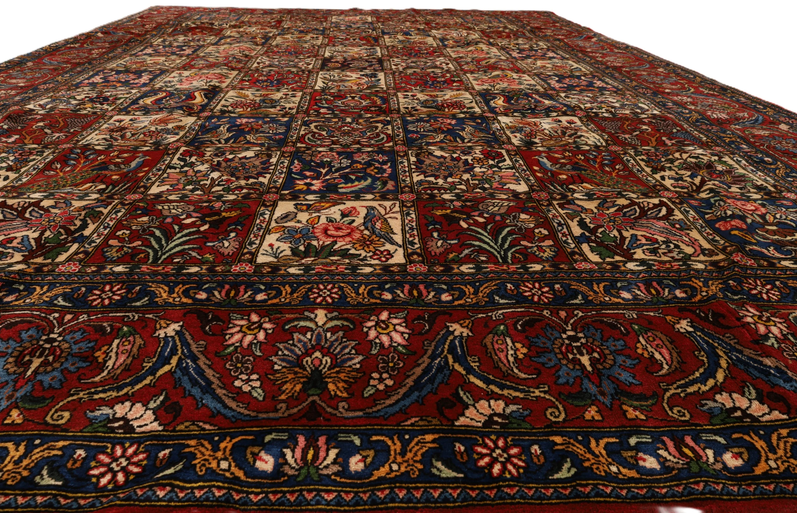 Handgeknüpfter Bakhtiari Perserteppich, 370 × 253 cm, Wolle