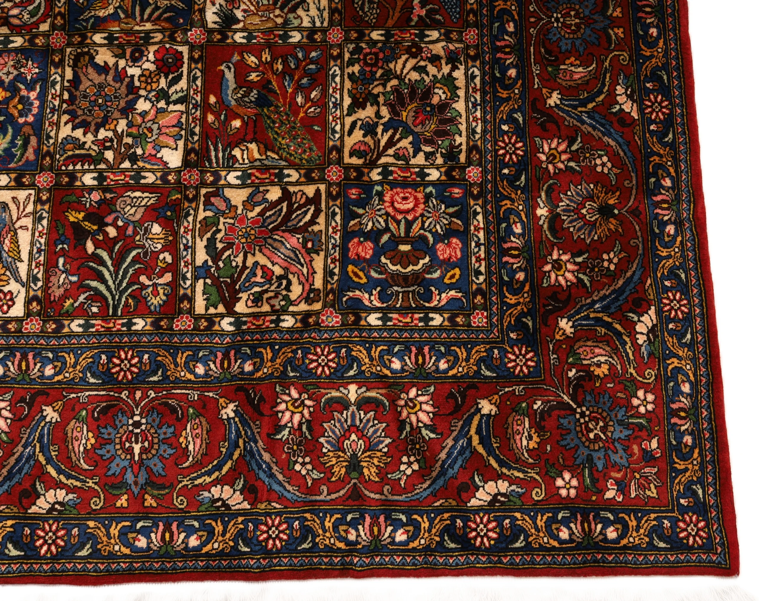Handgeknüpfter Bakhtiari Perserteppich, 370 × 253 cm, Wolle