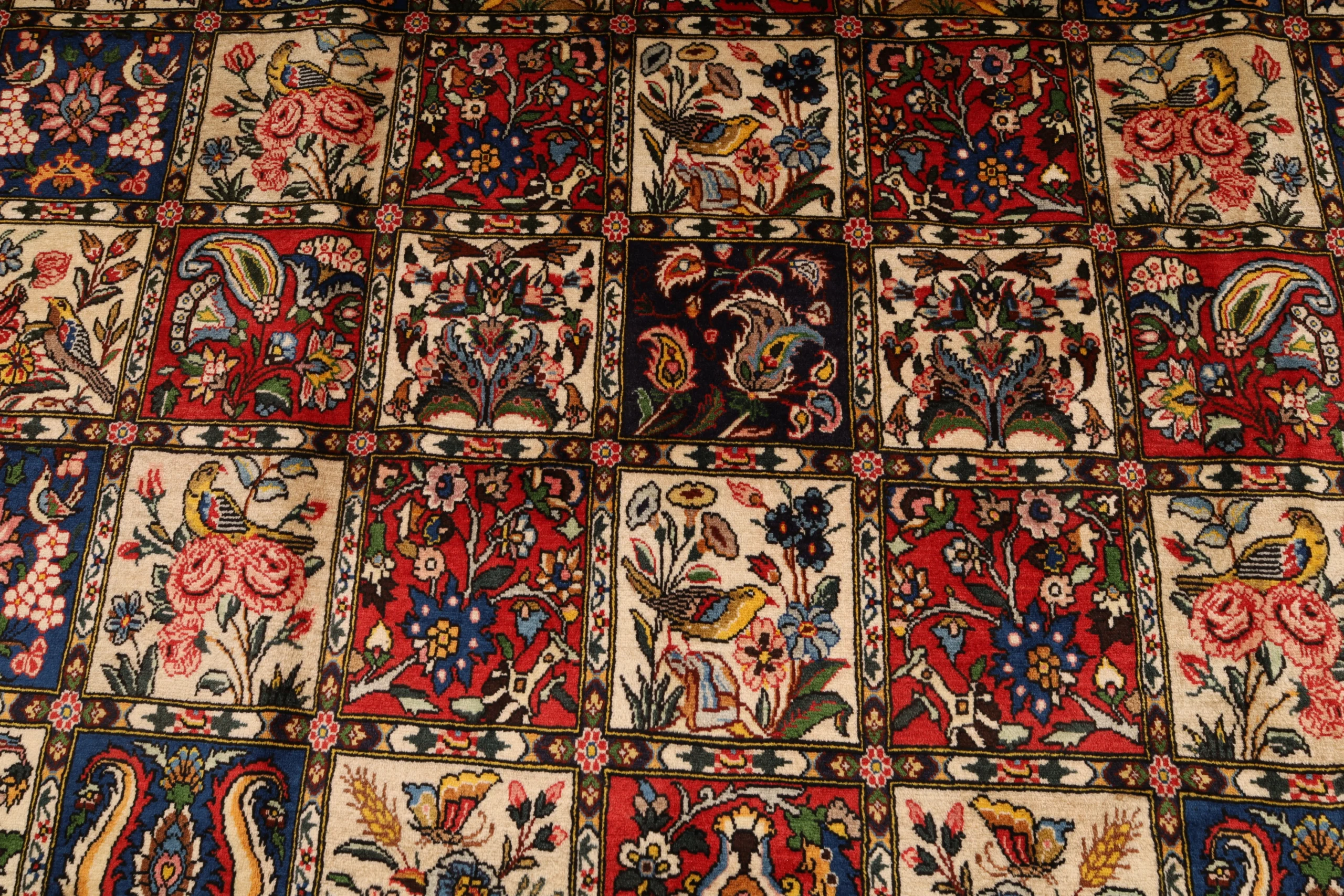 Handgeknüpfter Bakhtiari Perserteppich, 370 × 253 cm, Wolle