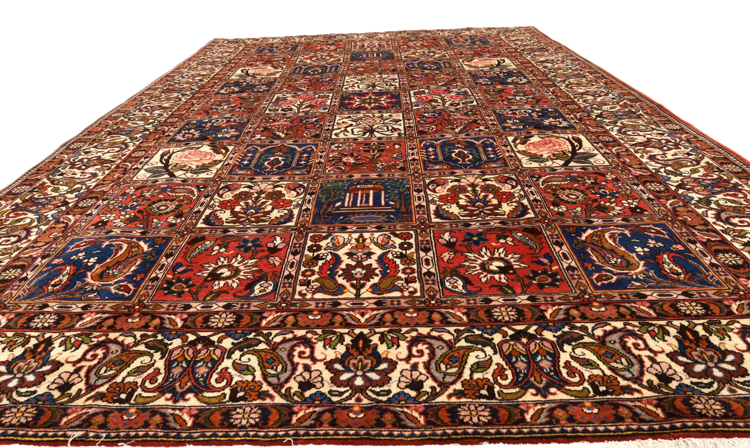 Bakhtiari Perserteppich aus Iran, 305 × 204 cm