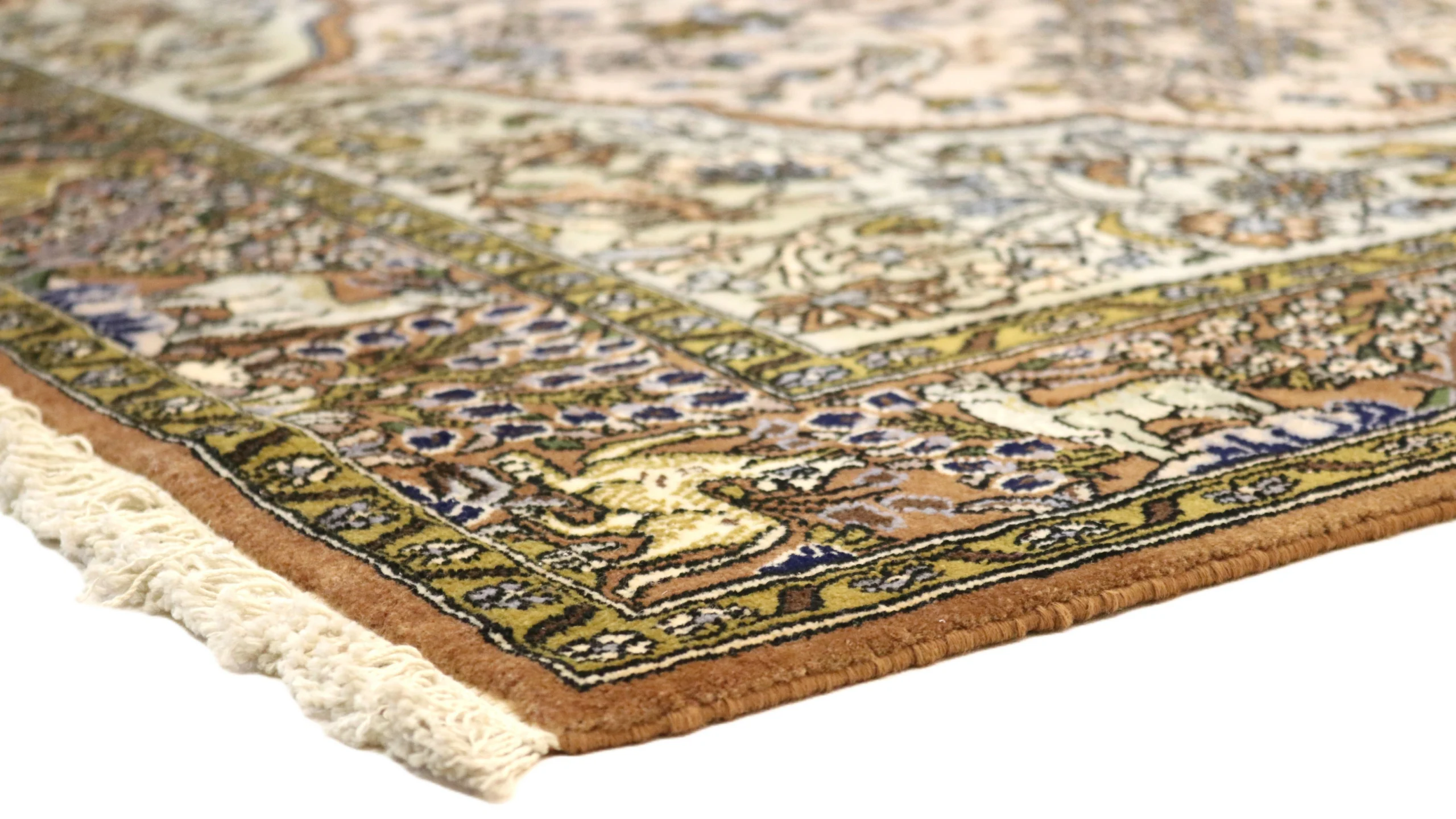 Ghom Perserteppich aus Iran, 214 × 140 cm