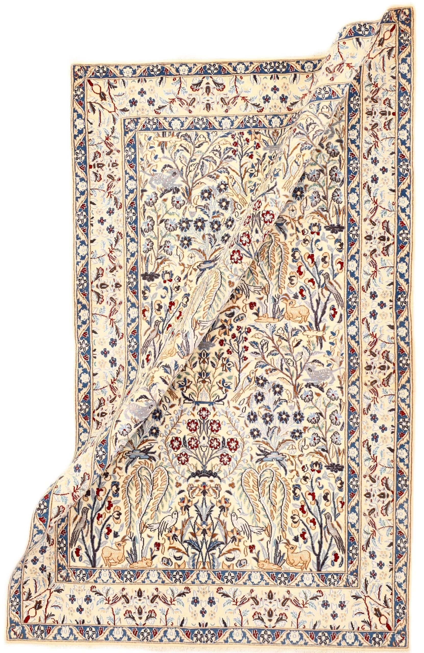 Nain Perserteppich 196 × 128 cm aus Wolle, handgeknüpft