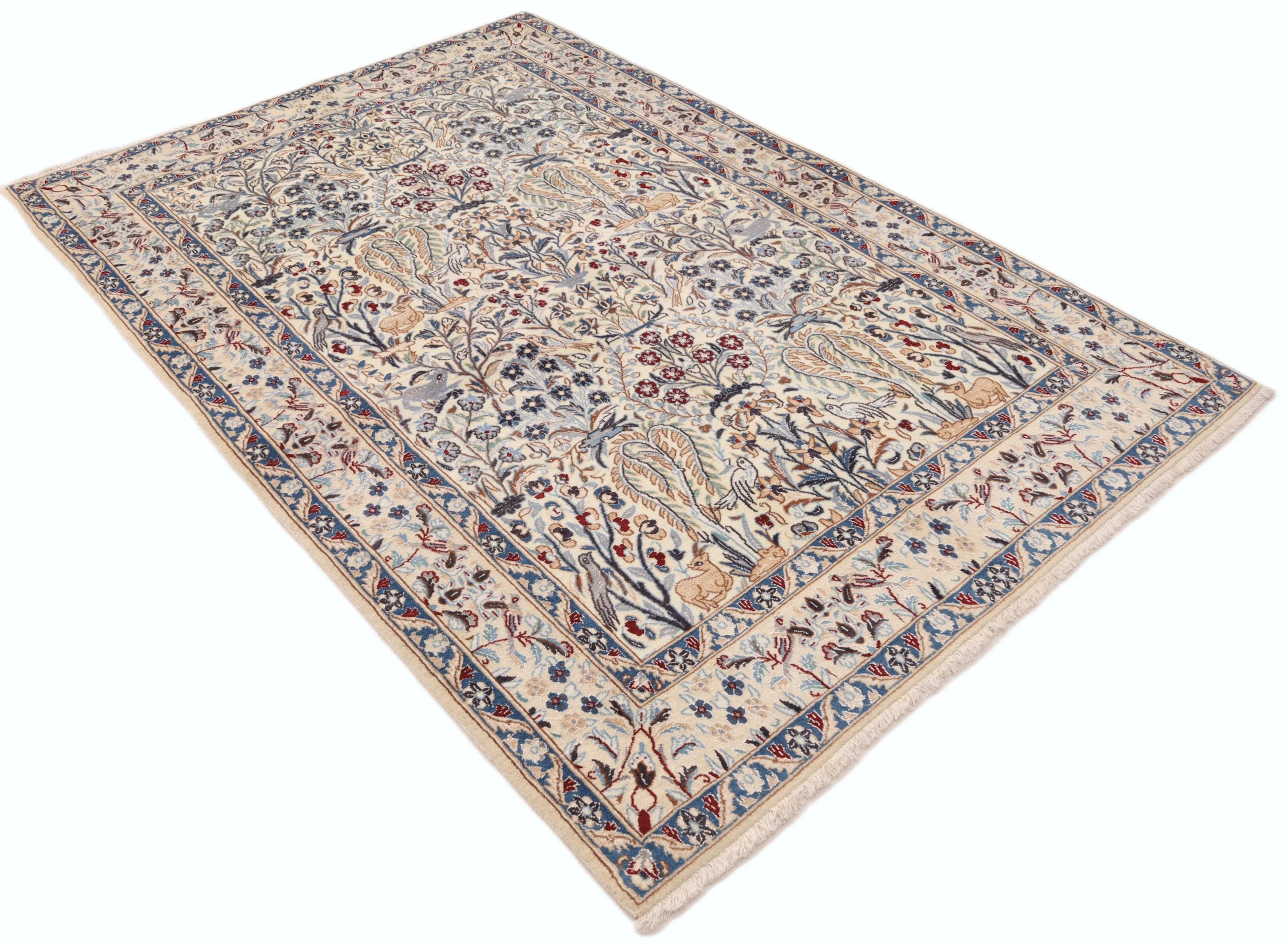 Nain Perserteppich 196 × 128 cm aus Wolle, handgeknüpft
