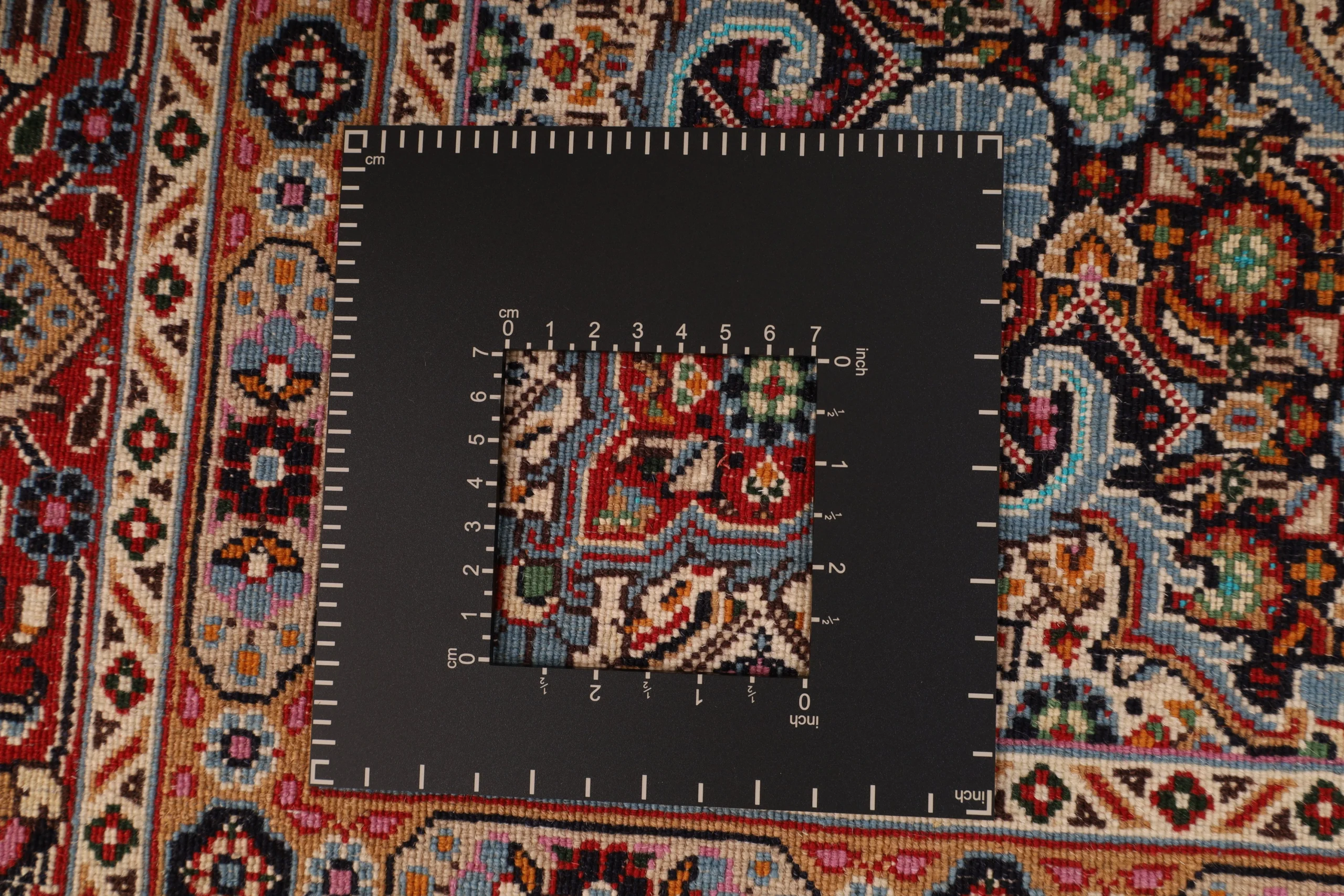 Handgeknüpfter Moud Perserteppich, 192 × 152 cm, Wolle & Seide