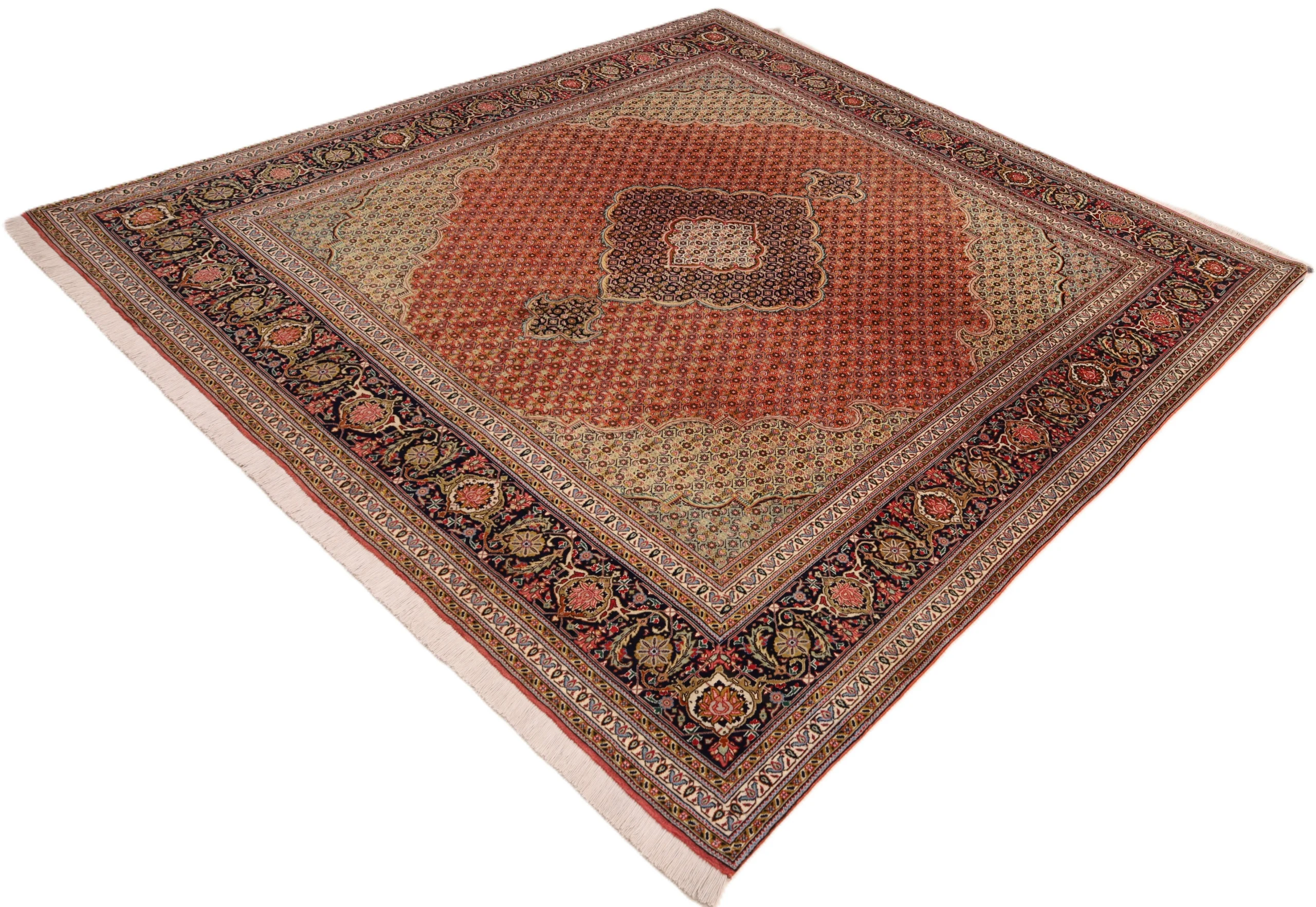 Täbriz Perserteppich 211 × 194 cm aus Wolle, handgeknüpft