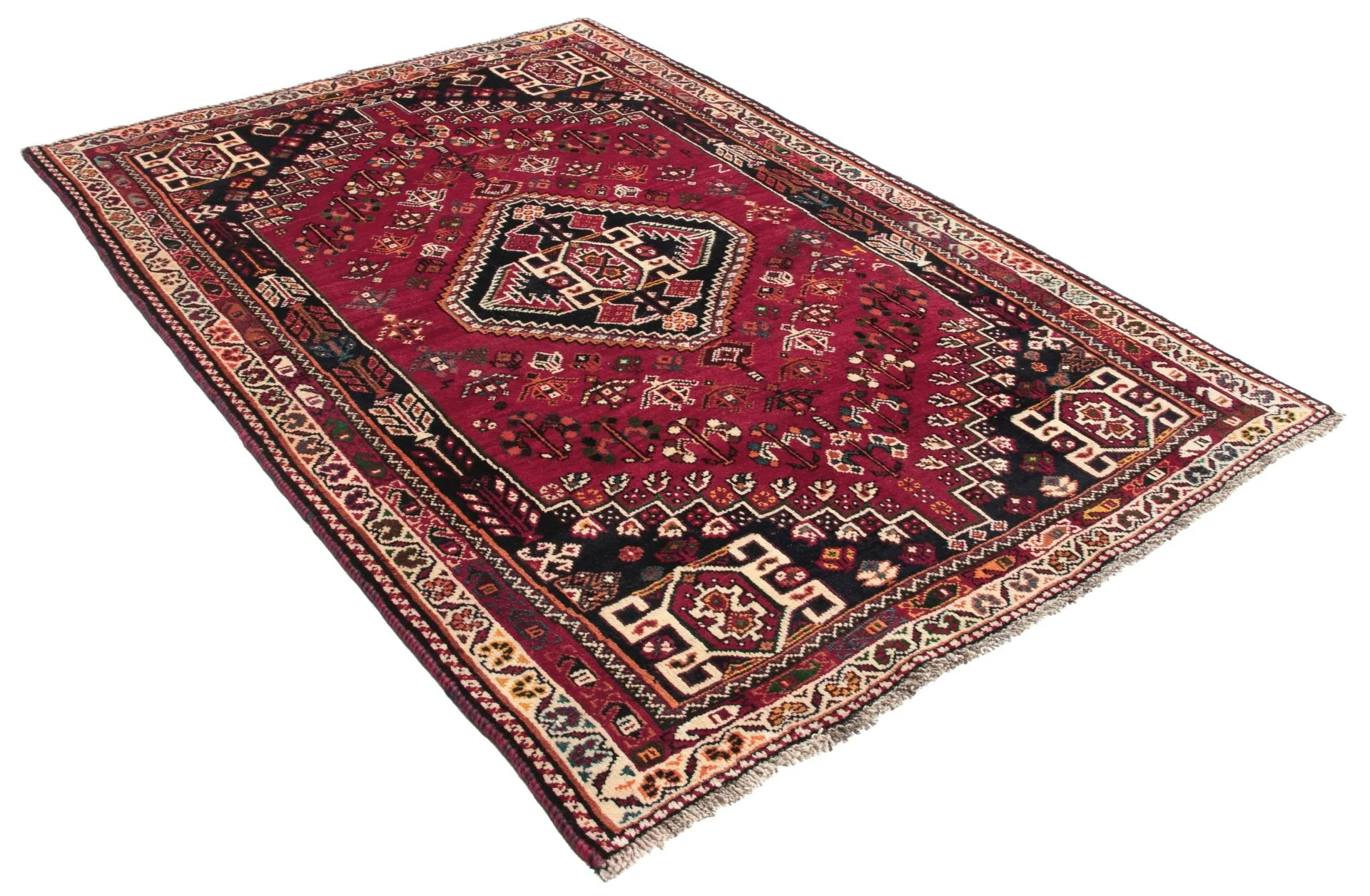 Handgeknüpfter Qashqai Perserteppich, 120 × 175 cm, Wolle
