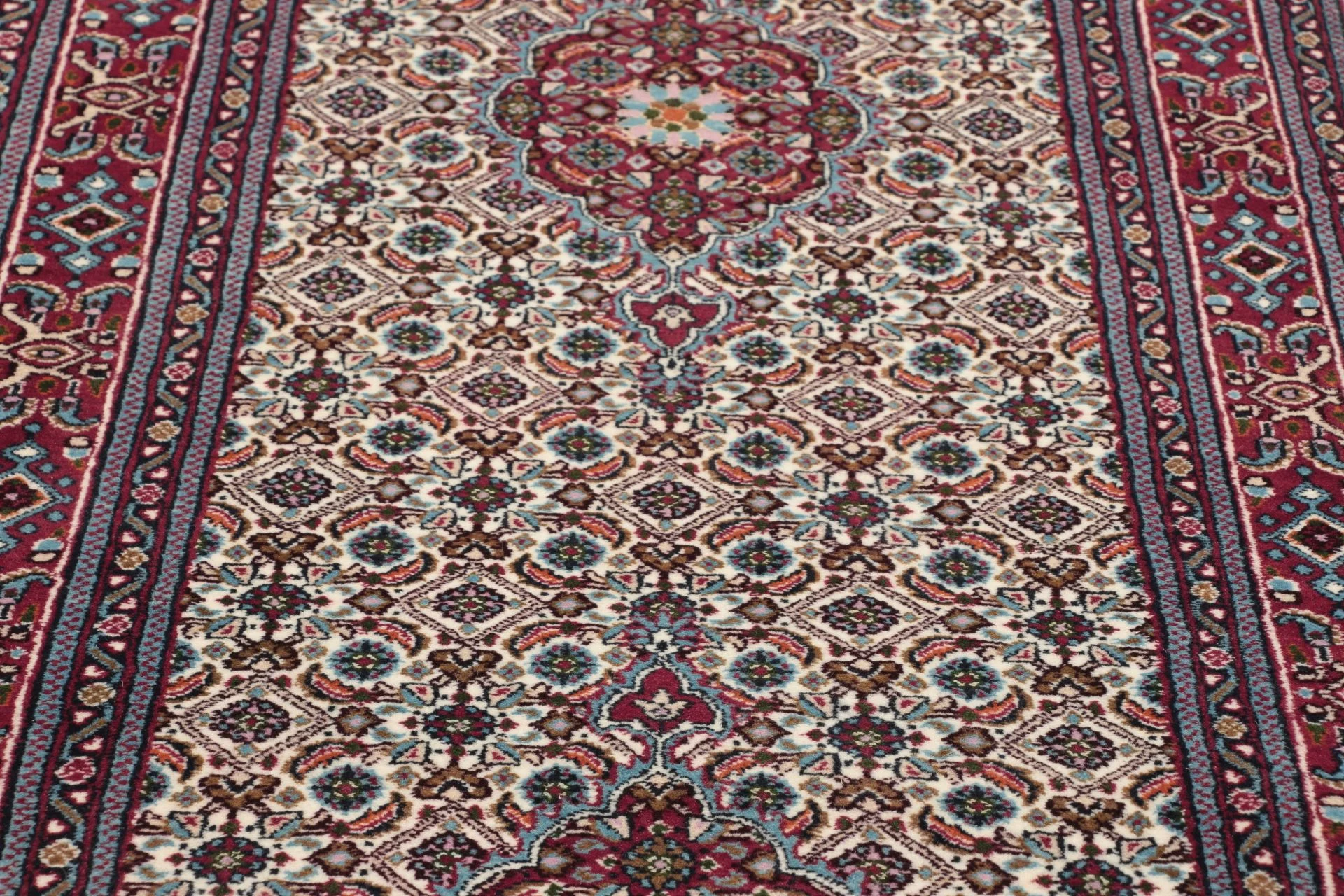 Handgeknüpfter Moud Perserteppich, 80 × 390 cm, Wolle