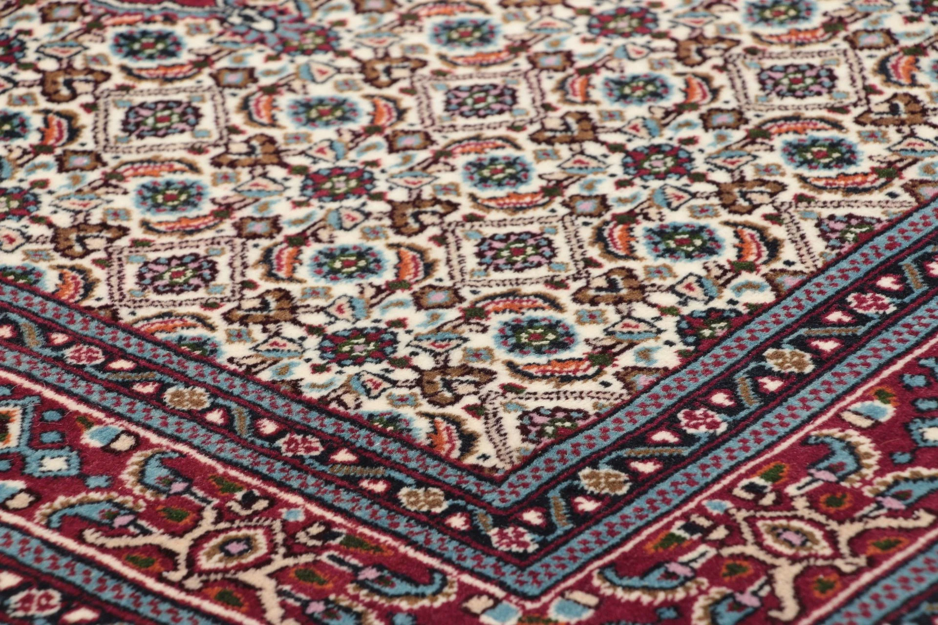 Handgeknüpfter Moud Perserteppich, 80 × 390 cm, Wolle
