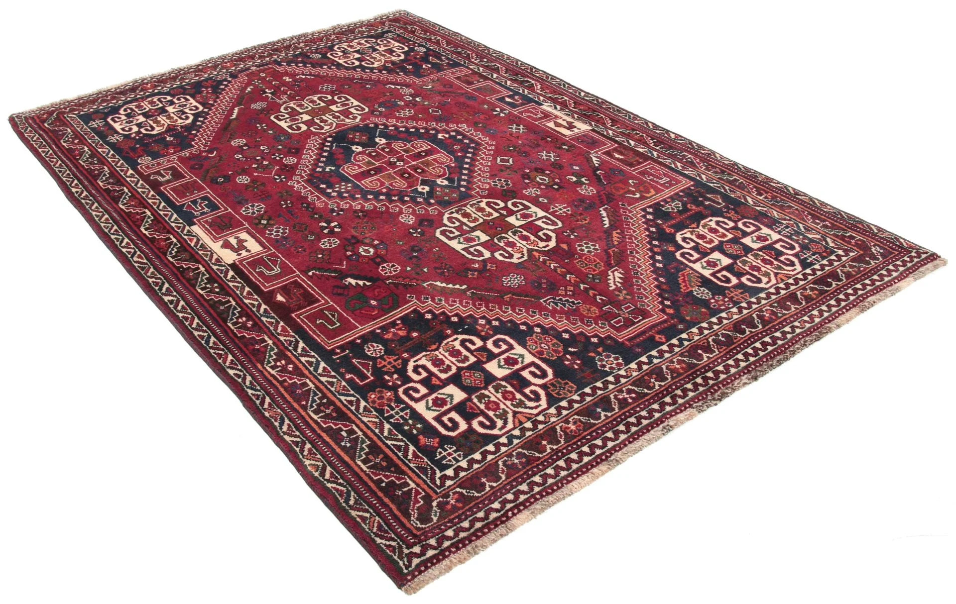 Handgeknüpfter Qashqai Perserteppich 146 × 215 cm