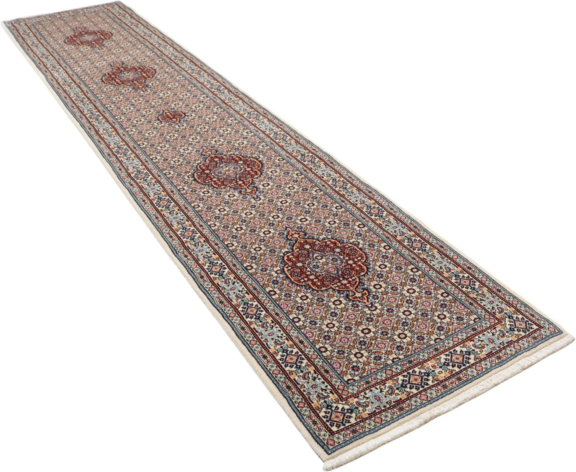 Moud Perserteppich 82 × 402 cm aus Wolle, handgeknüpft