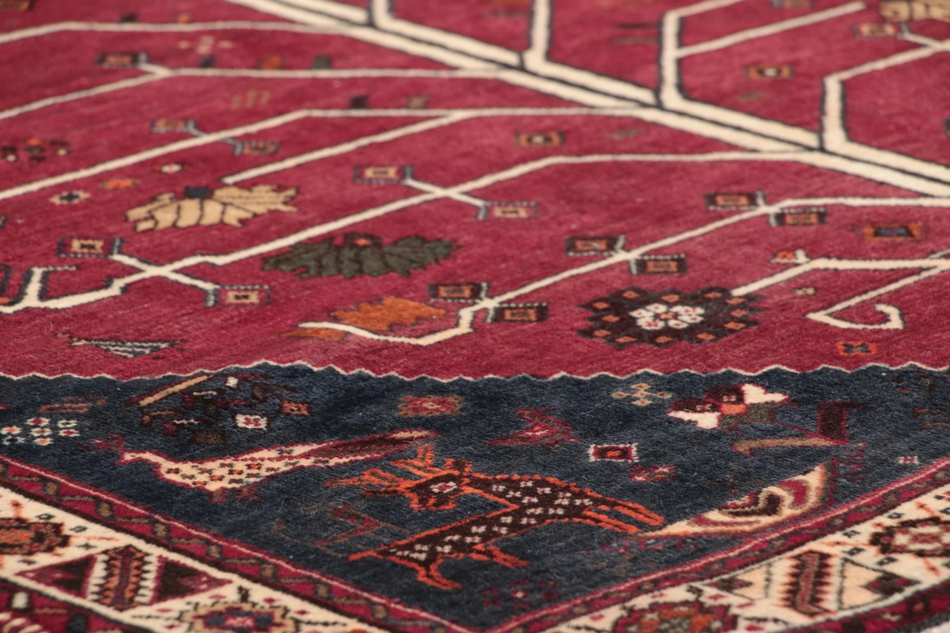 Qashqai Perserteppich aus Iran, 122 × 200 cm