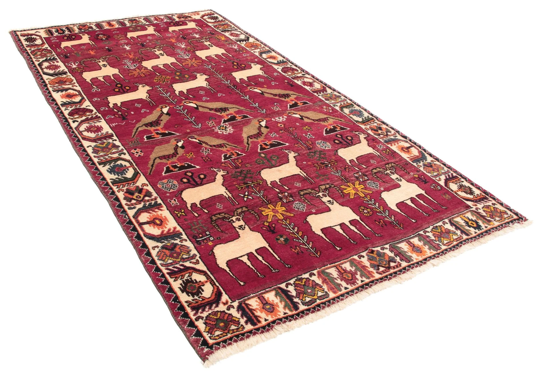 Handgeknüpfter Qashqai Perserteppich 120 × 220 cm