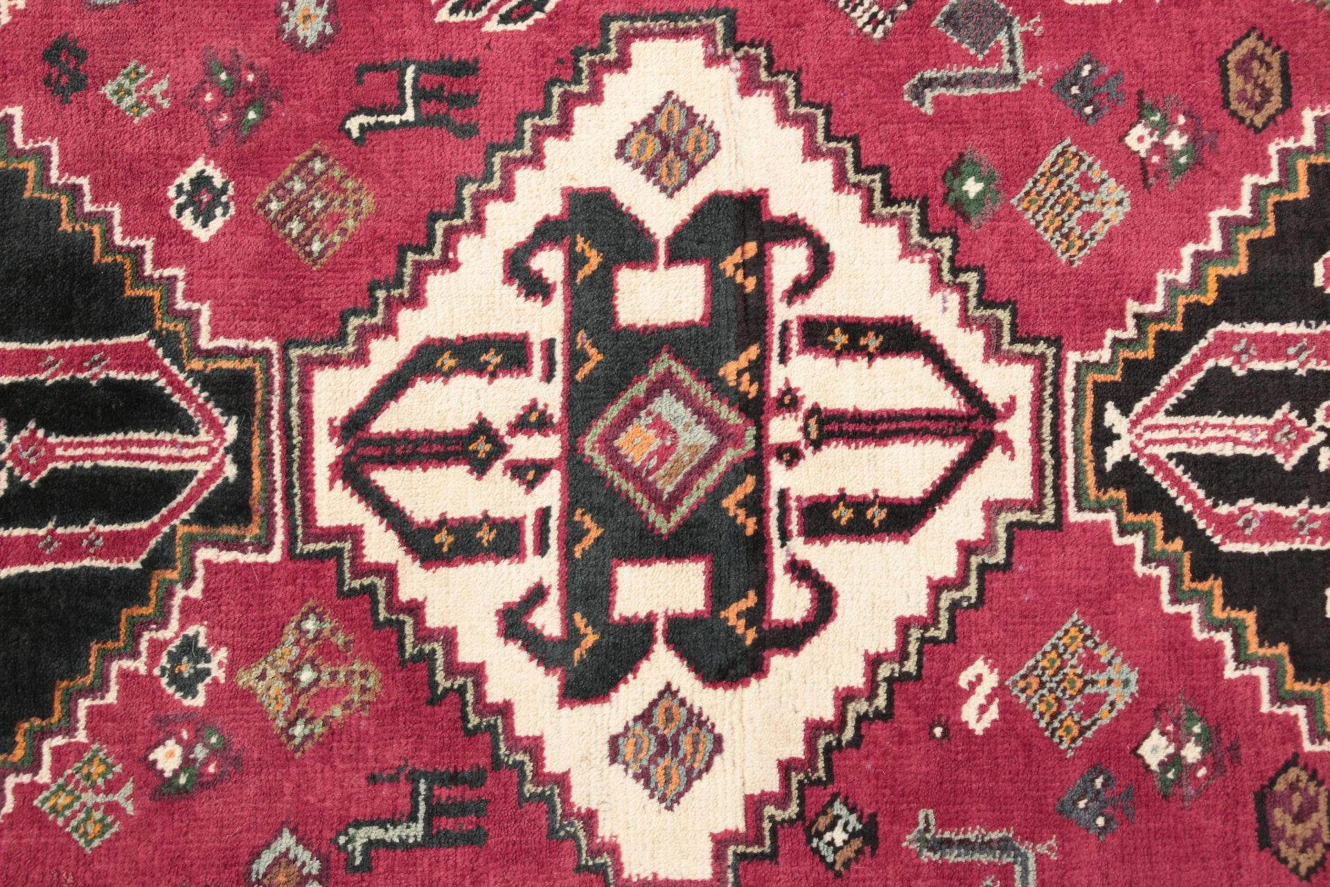 Handgeknüpfter Qashqai Perserteppich, 128 × 165 cm, Wolle