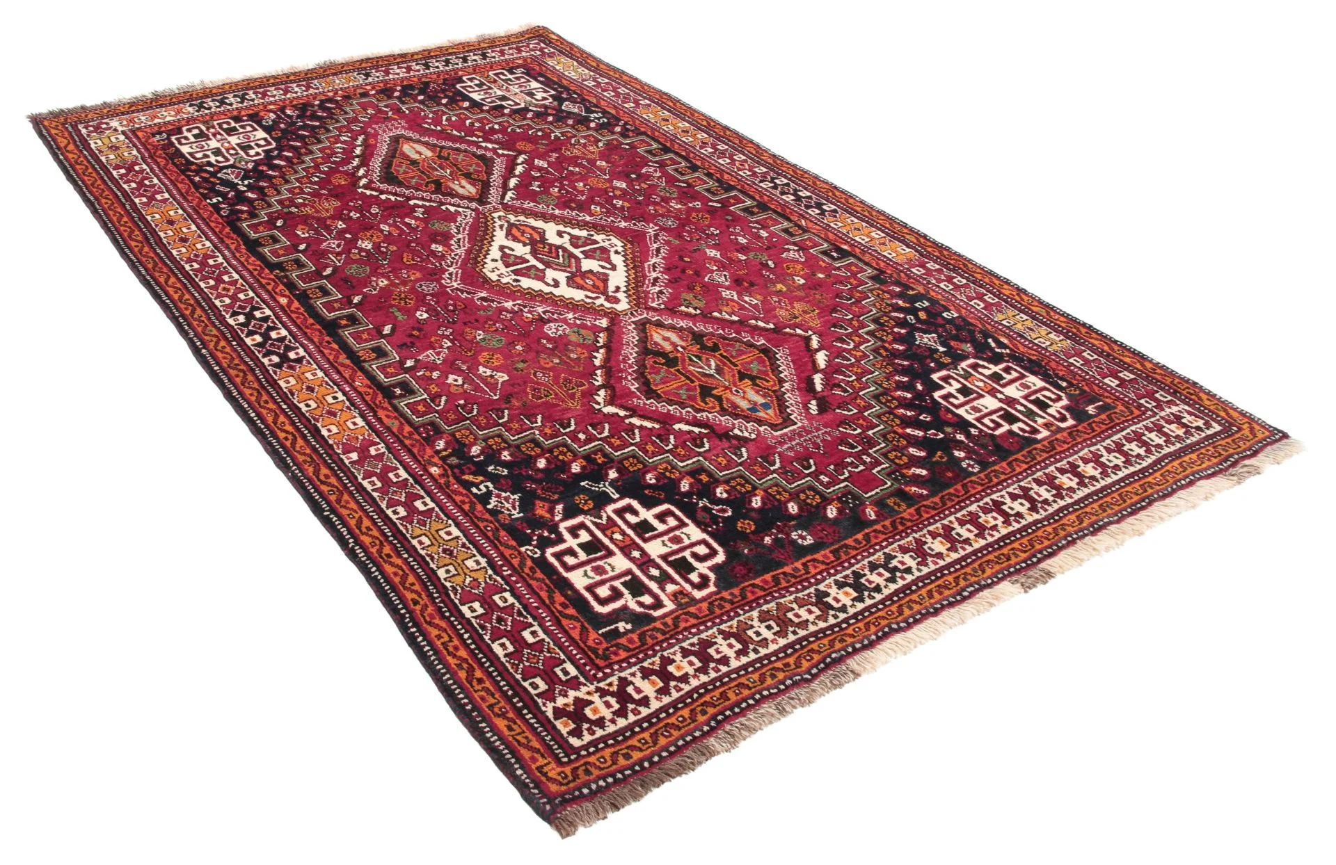Qashqai Perserteppich aus Iran, 125 × 202 cm