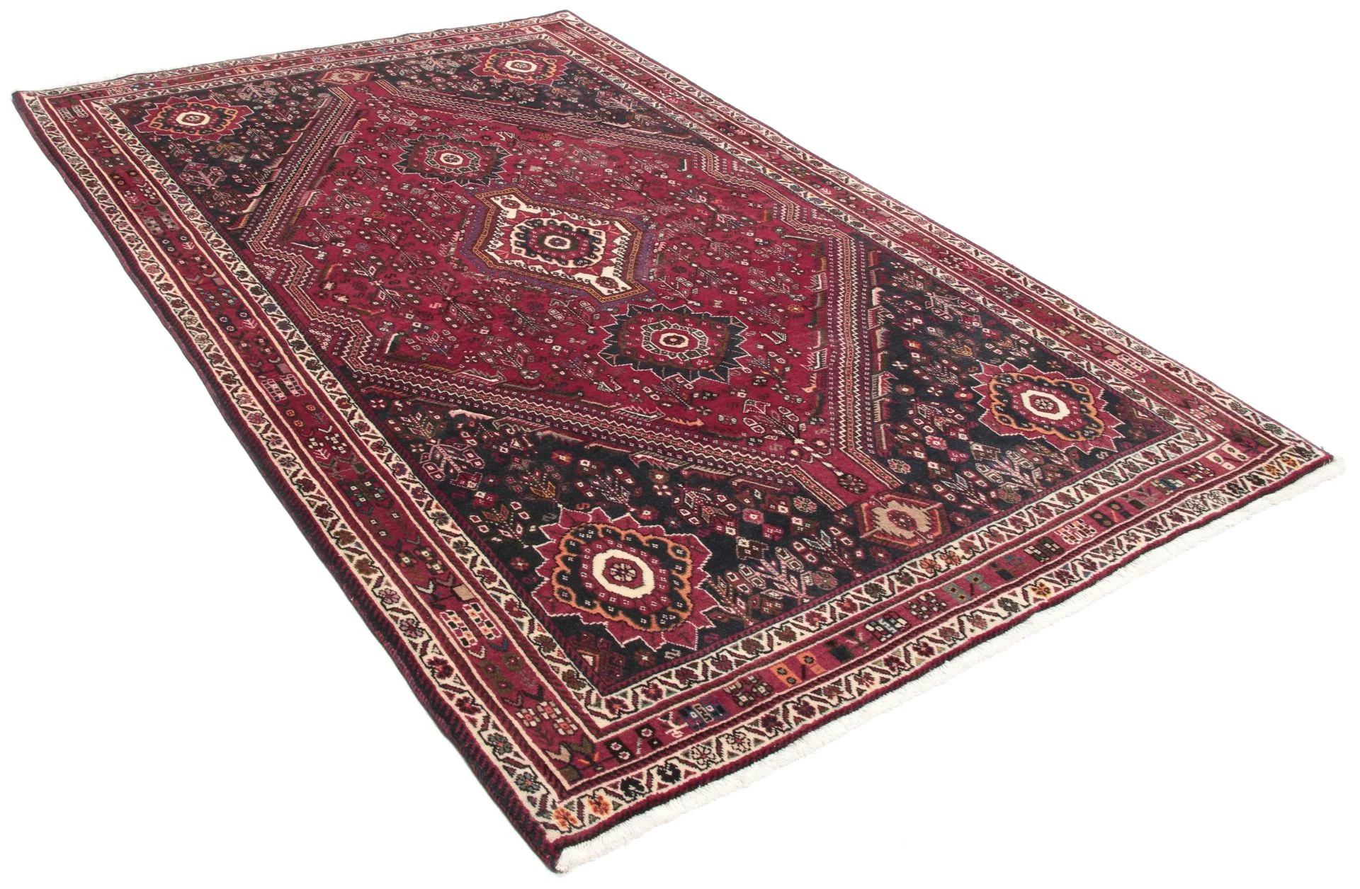 Handgeknüpfter Qashqai Perserteppich 145 × 223 cm