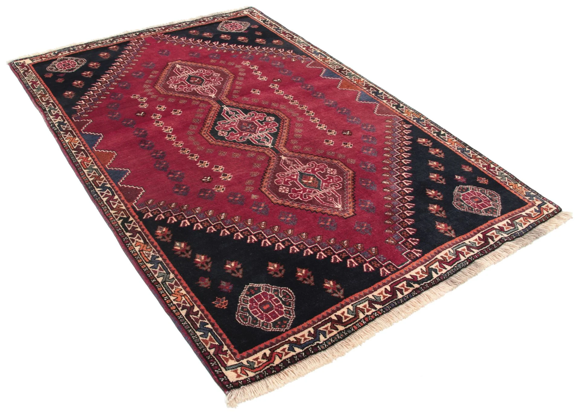 Handgeknüpfter Qashqai Perserteppich, 118 × 176 cm, Wolle