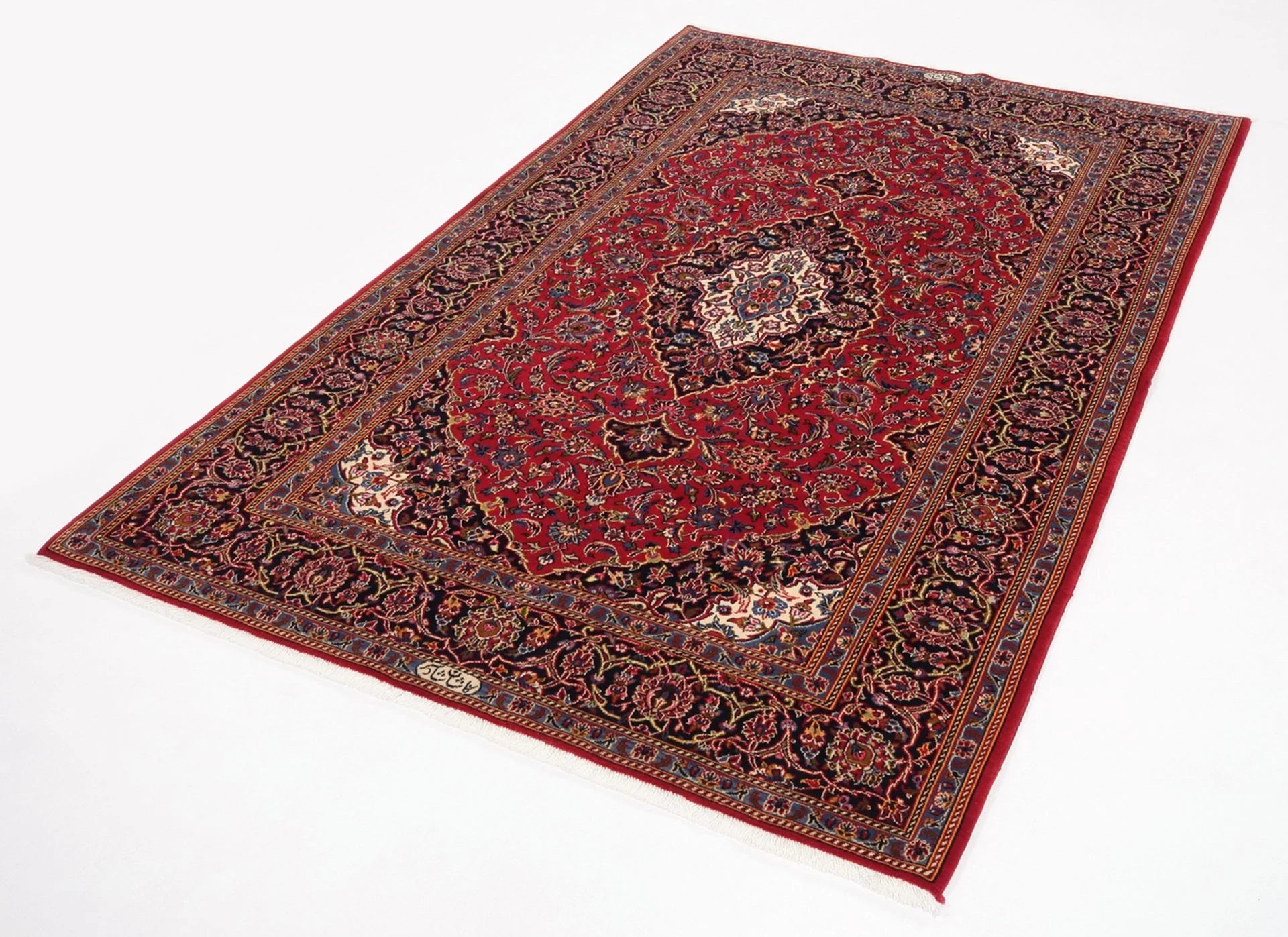 Handgeknüpfter Kashan Perserteppich 148 × 223 cm