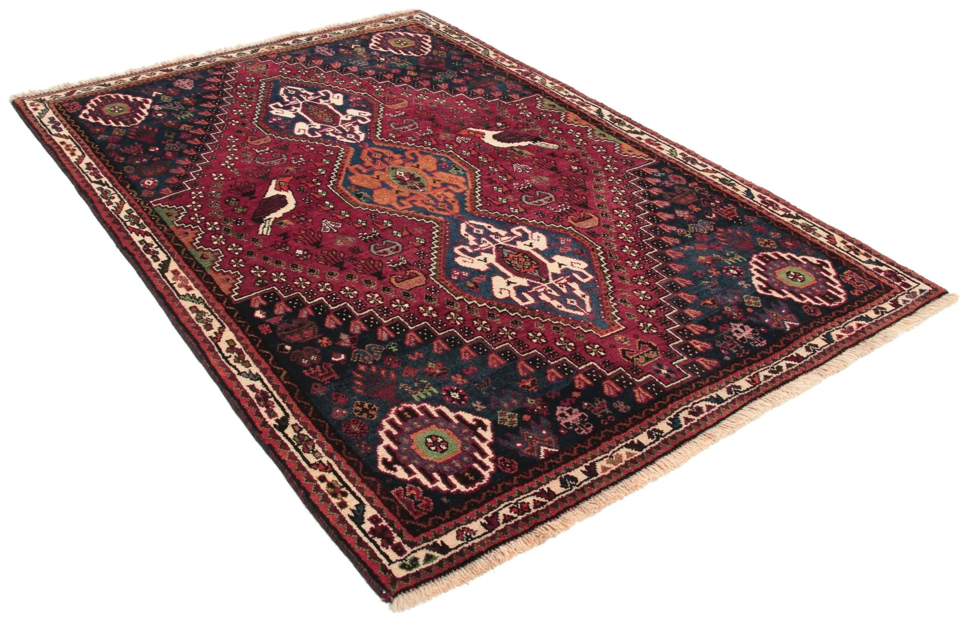 Handgeknüpfter Qashqai Perserteppich, 122 × 176 cm, Wolle