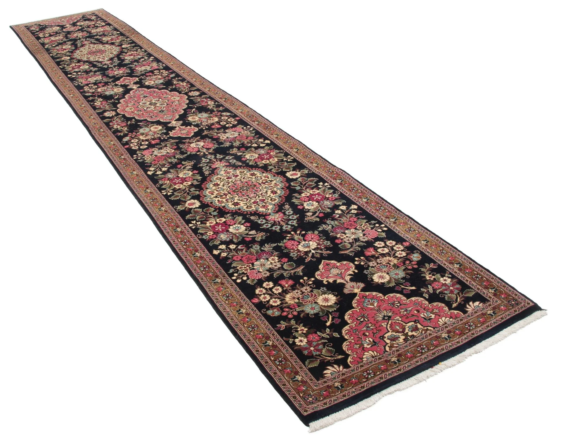 Ghom Perserteppich 81 × 443 cm aus Wolle, handgeknüpft