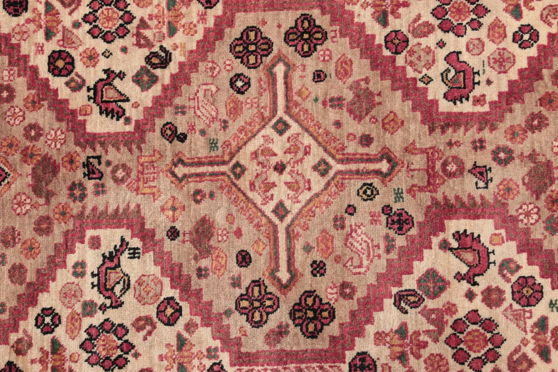 perserteppich-gashghai-81-x-254-cm-schurwolle-handgeknupft-laufer-2 Handgeknüpfter Qashqai Perserteppich, 81 × 254 cm, Wolle