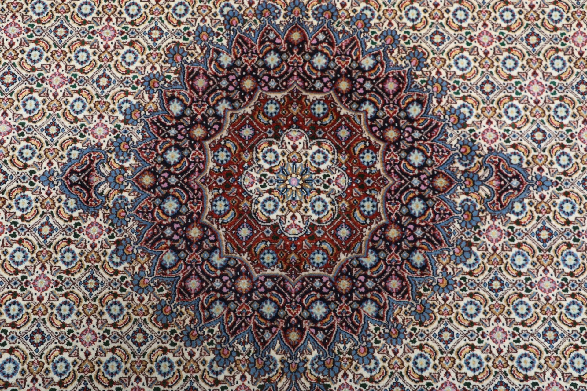 Moud Perserteppich 195 × 202 cm aus Wolle, handgeknüpft