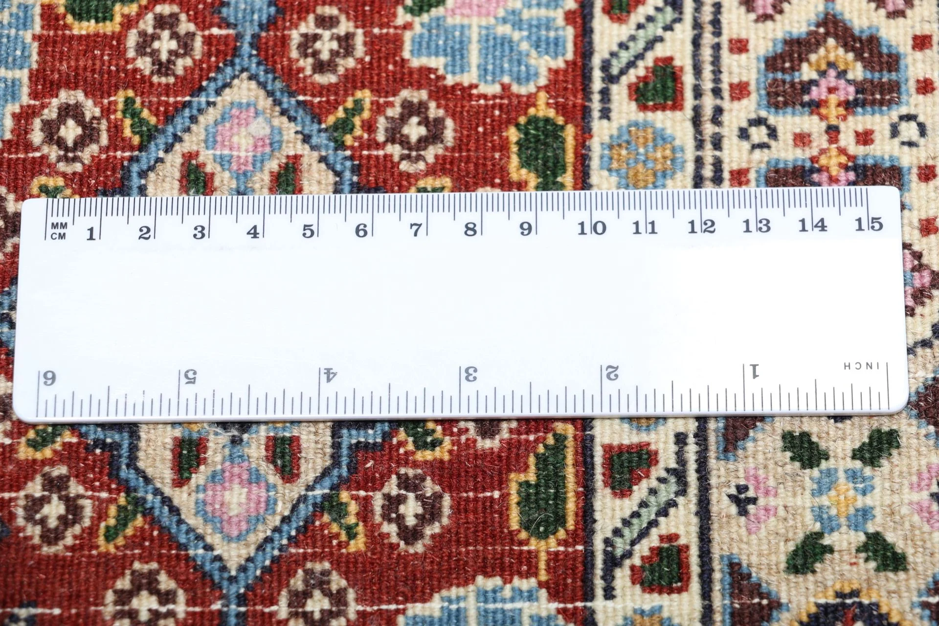 Moud Perserteppich 195 × 202 cm aus Wolle, handgeknüpft