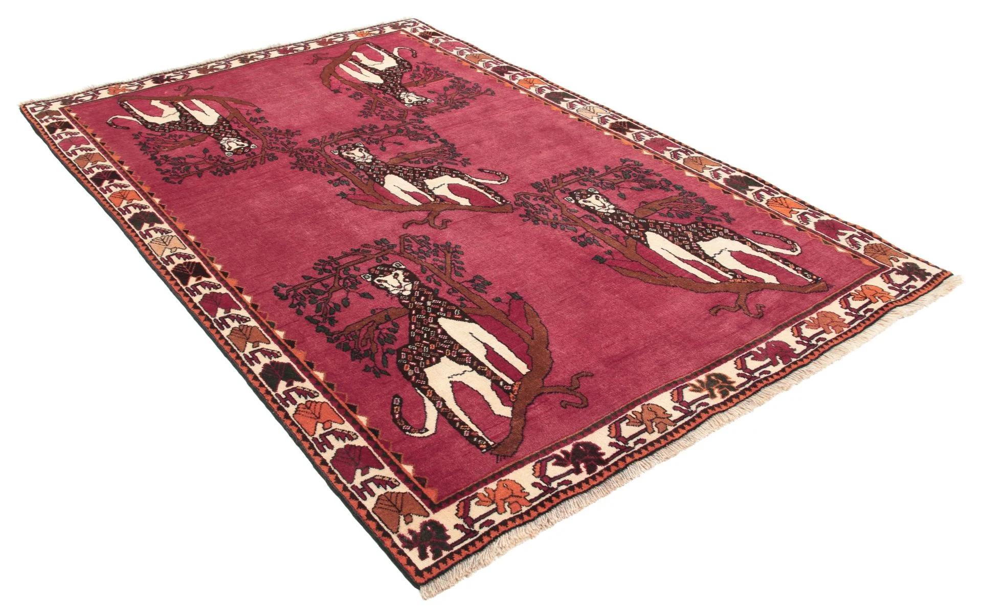 Handgeknüpfter Qashqai Perserteppich, 137 × 205 cm, Wolle