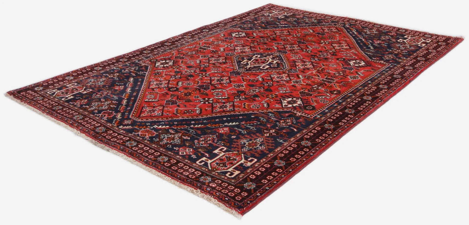 Handgeknüpfter Perserteppich, 135 × 205 cm, Wolle