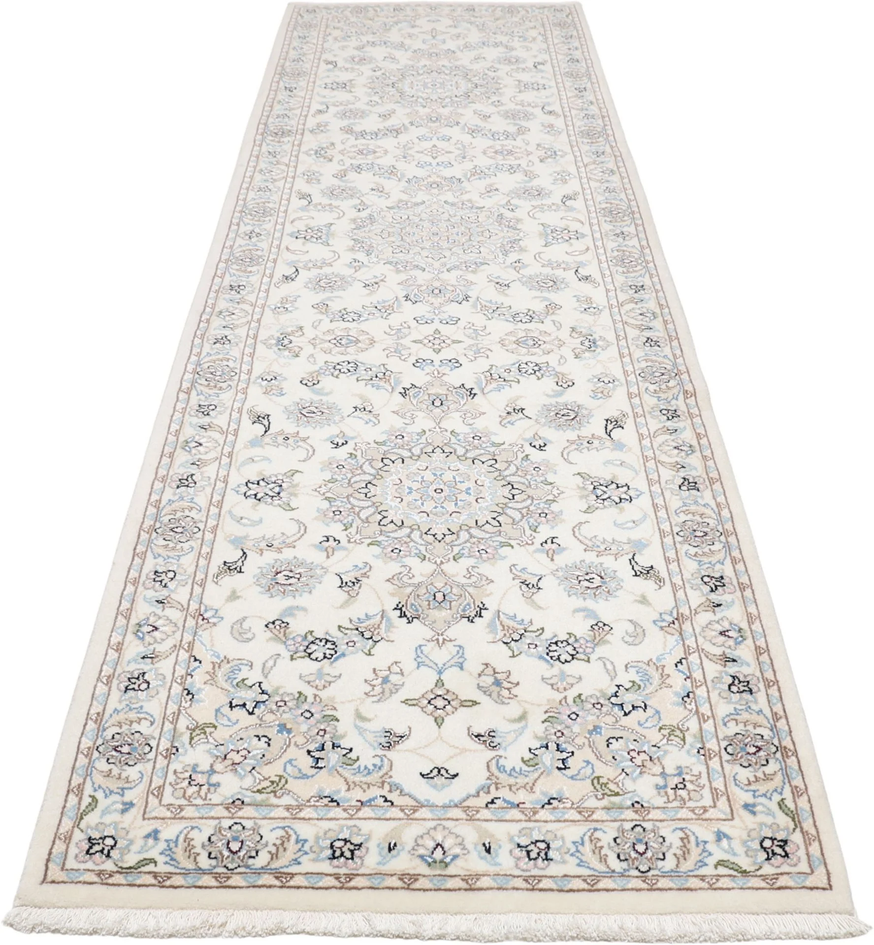 Handgeknüpfter Nain Perserteppich, 85 × 300 cm, Wolle