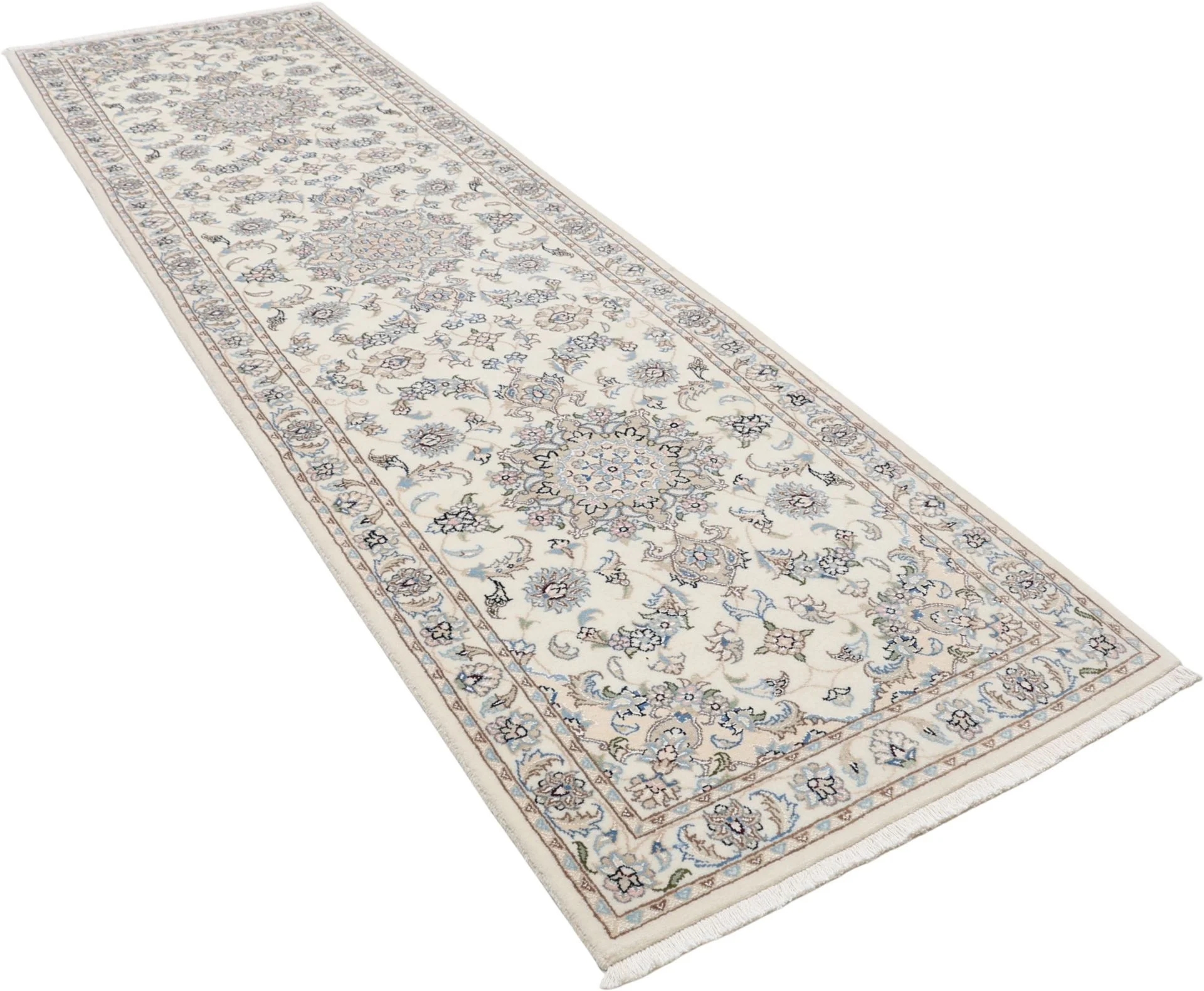 Handgeknüpfter Nain Perserteppich, 85 × 300 cm, Wolle
