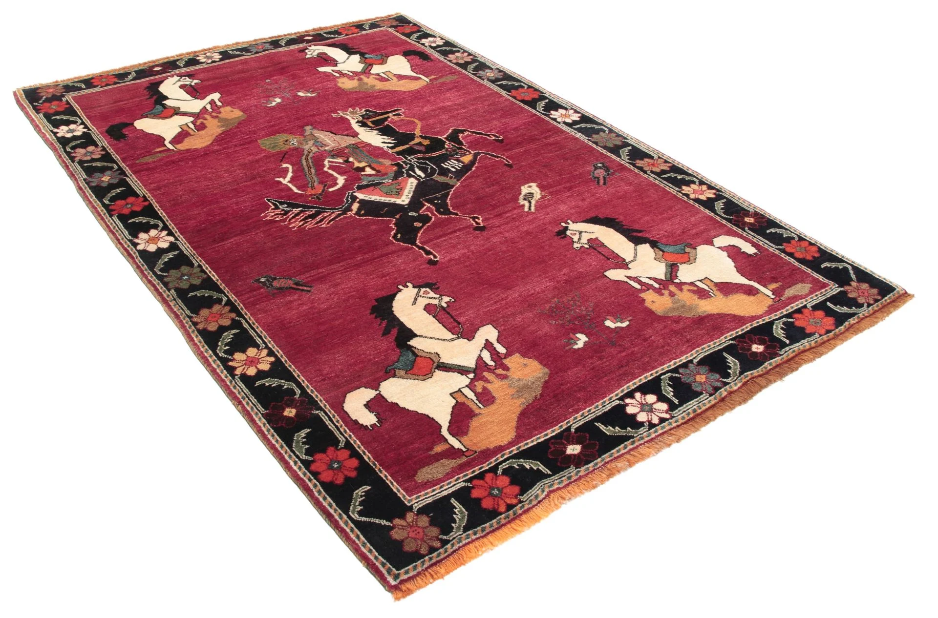 Qashqai Perserteppich aus Iran, 142 × 205 cm