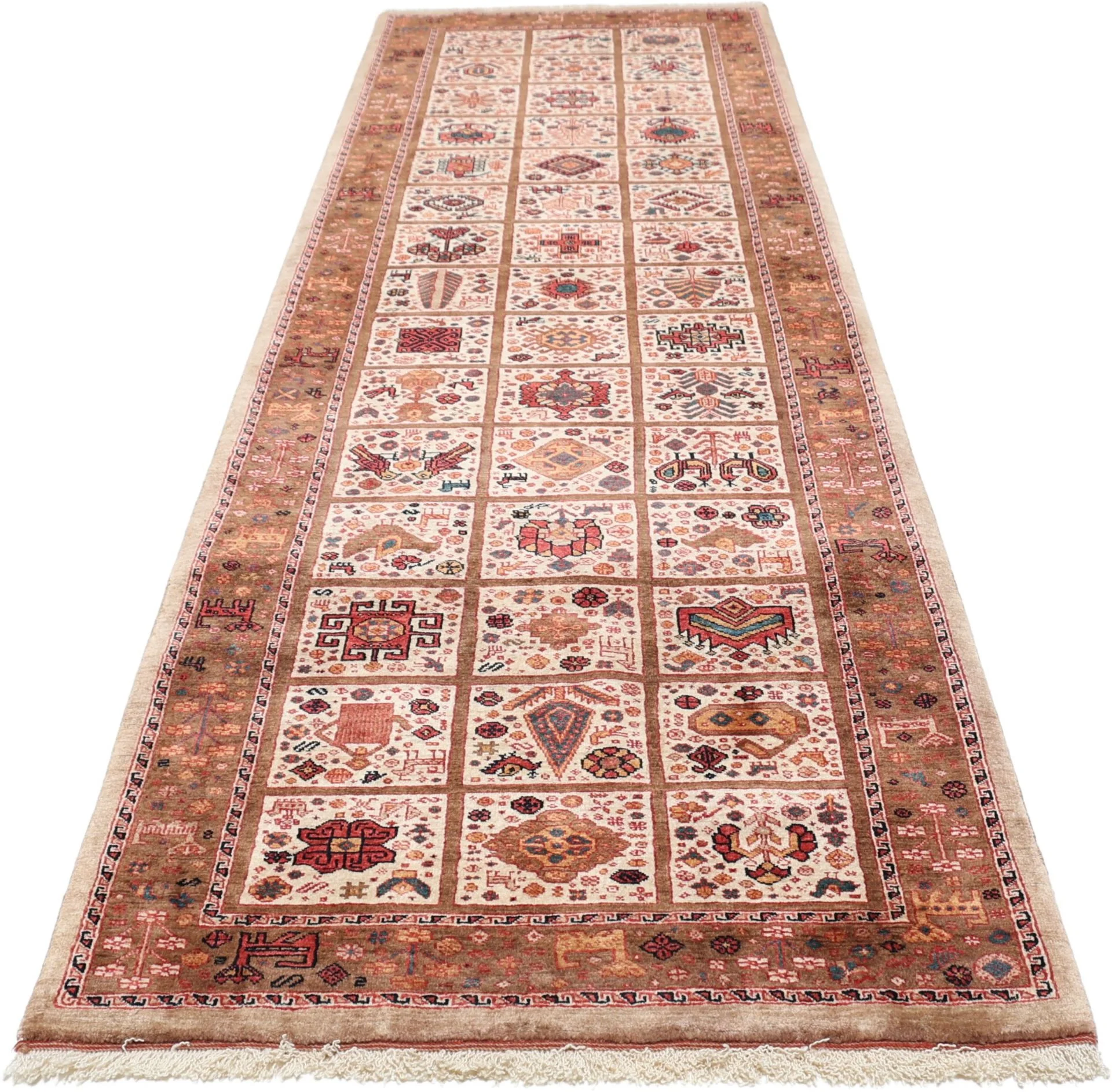 Handgeknüpfter Qashqai Perserteppich, 89 × 280 cm, Wolle