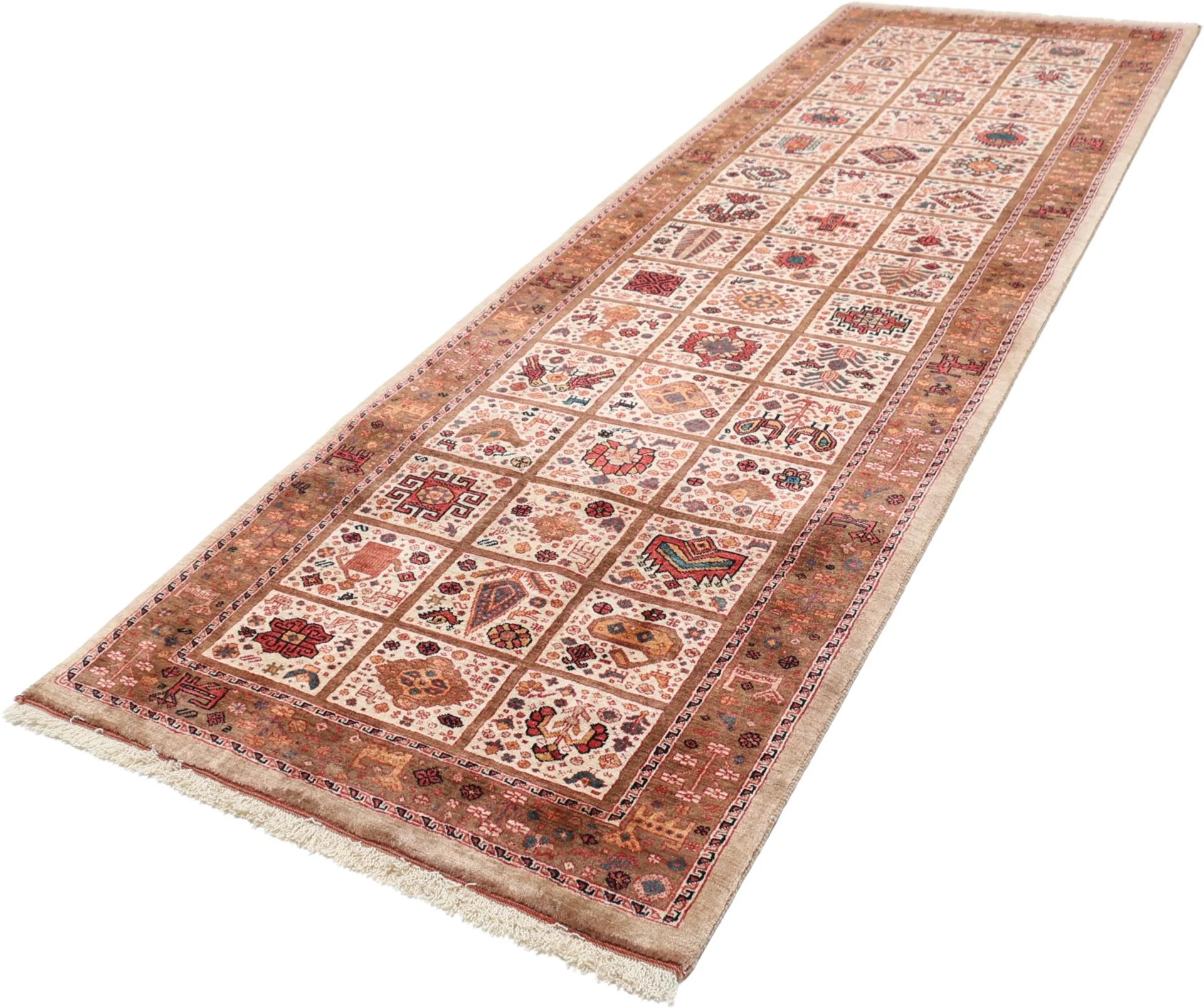 Handgeknüpfter Qashqai Perserteppich, 89 × 280 cm, Wolle