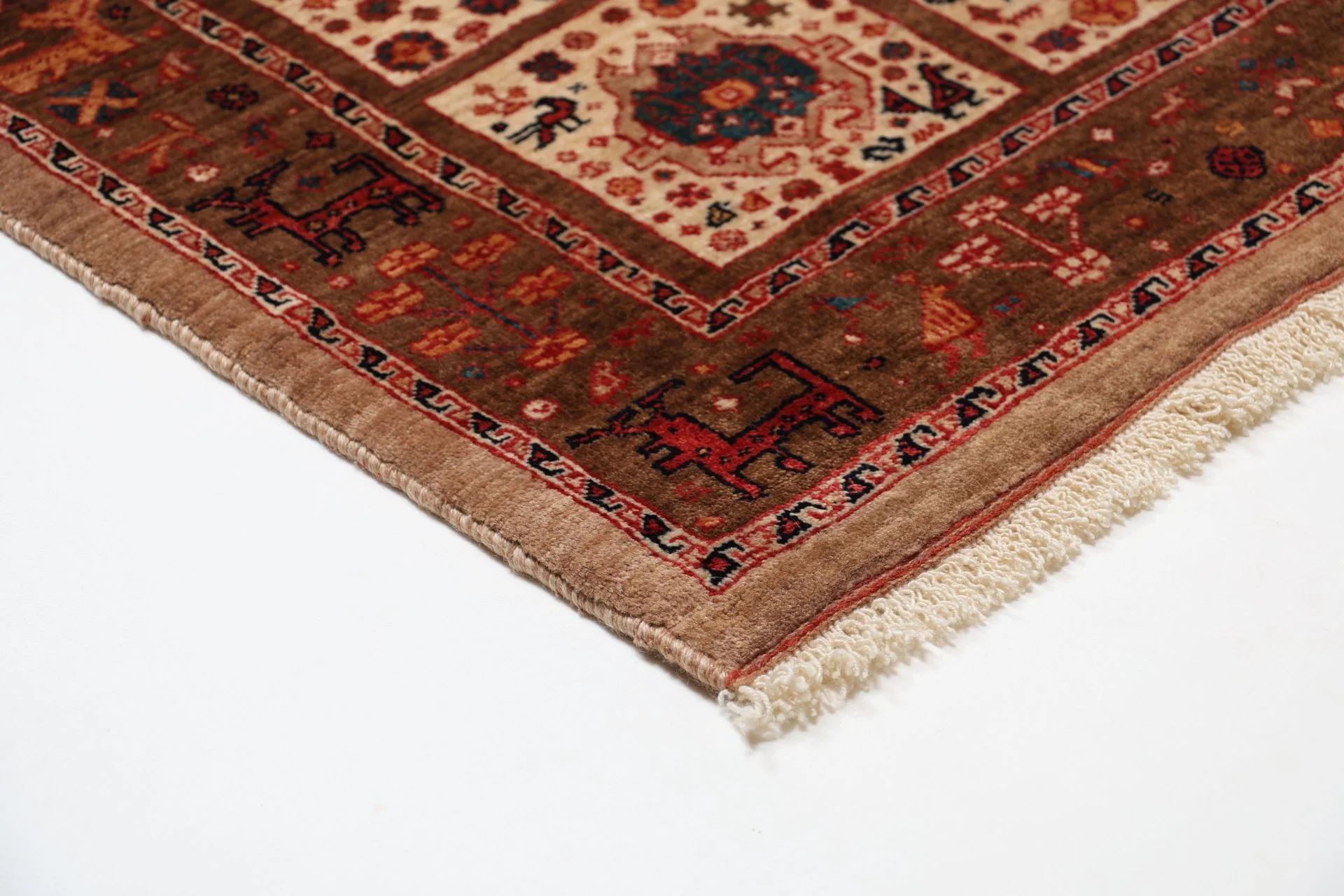 Handgeknüpfter Qashqai Perserteppich, 89 × 280 cm, Wolle