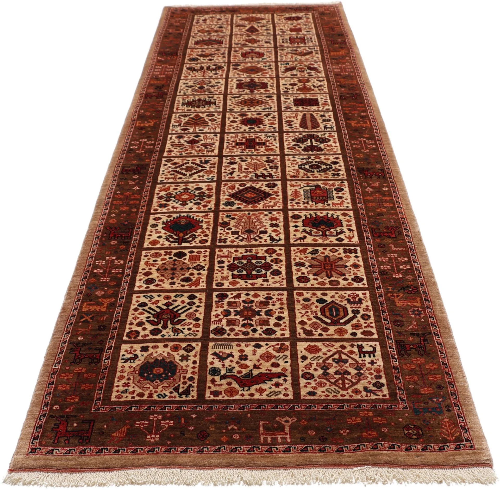 Handgeknüpfter Qashqai Perserteppich, 89 × 280 cm, Wolle