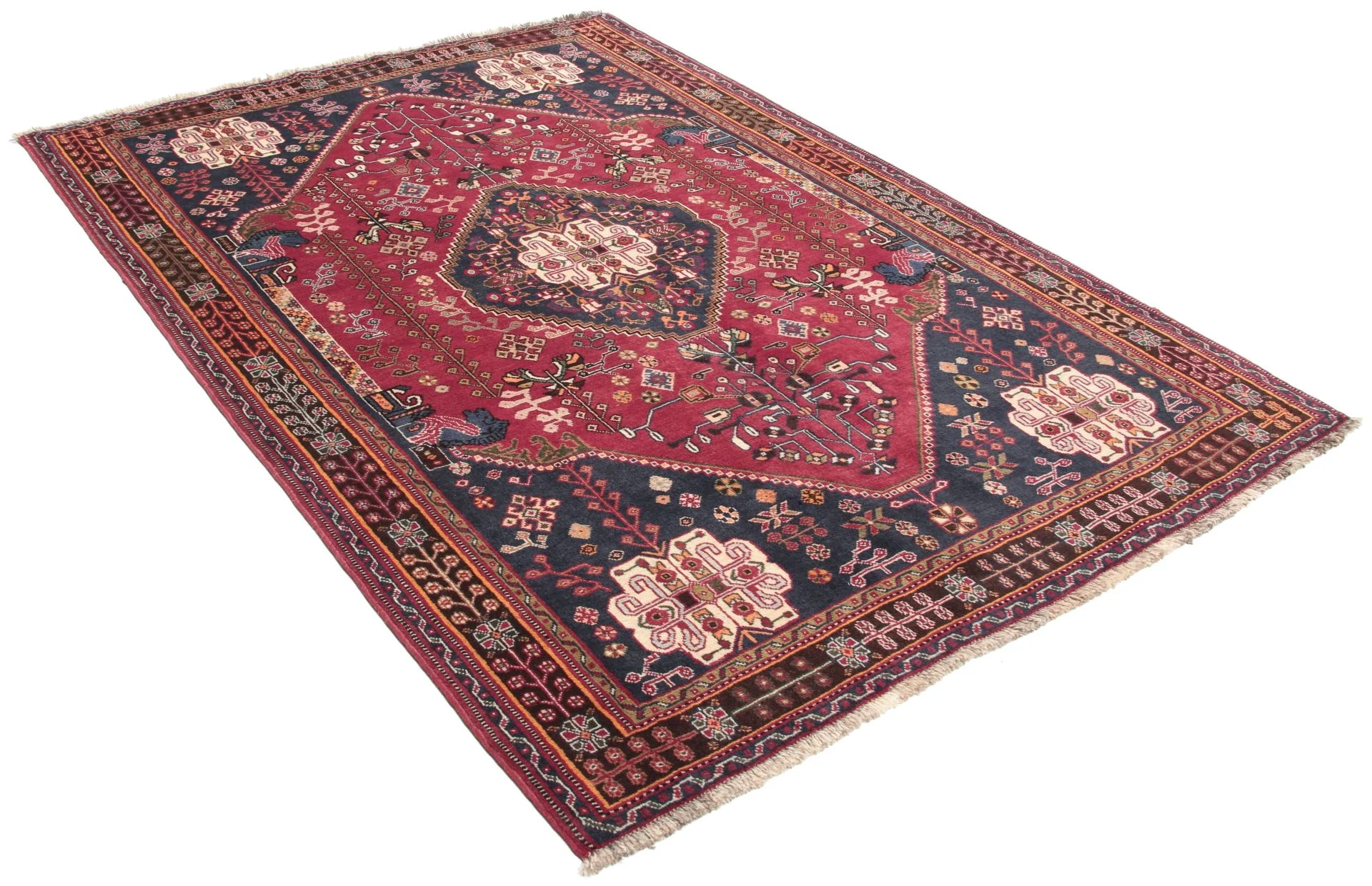 perserteppich-gashghai-137-x-195-cm-schurwolle-handgeknupft-1 Handgeknüpfter Qashqai Perserteppich, 137 × 195 cm, Wolle