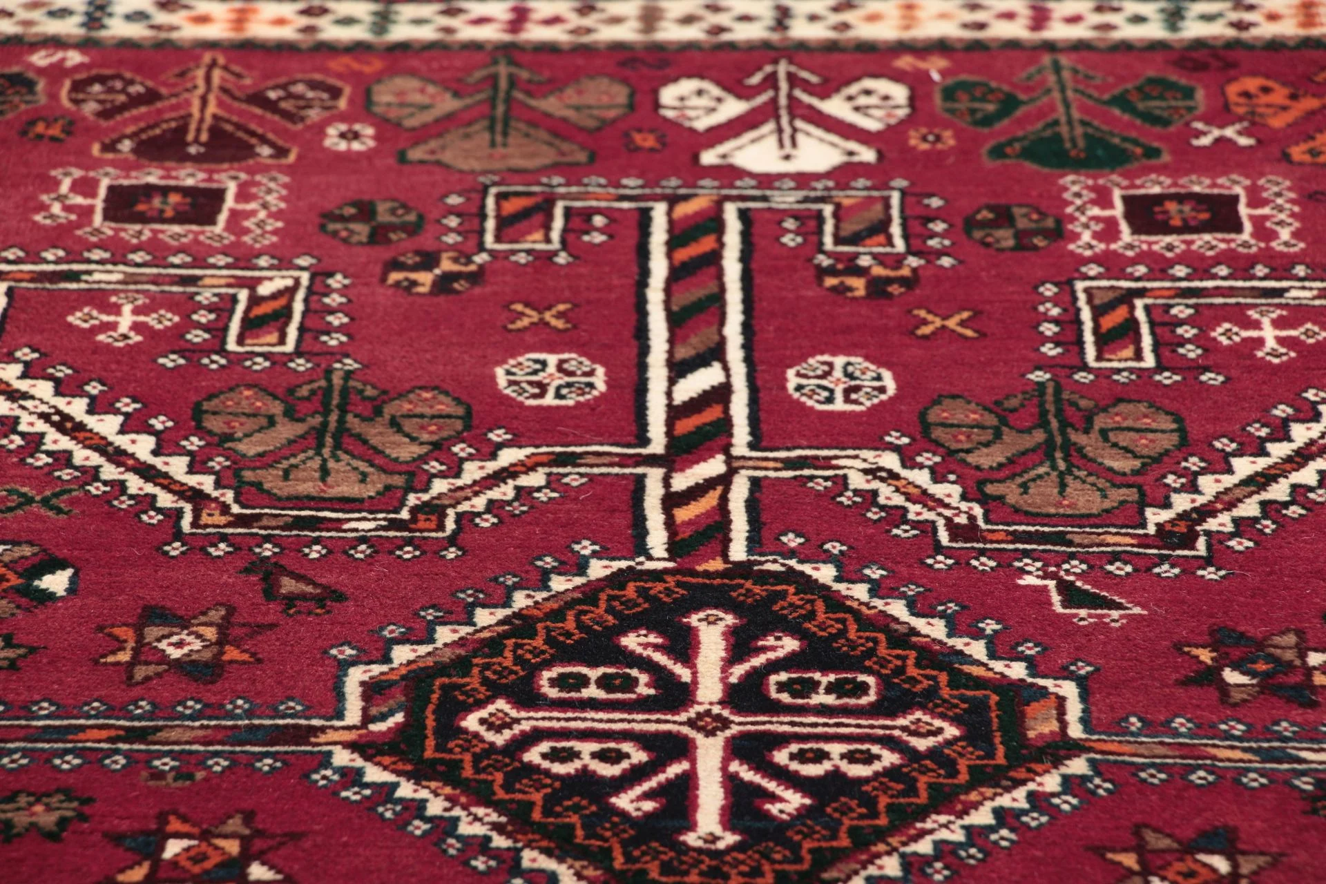 perserteppich-gashghai-118-x-195-cm-schurwolle-handgeknupft-3 Qashqai Perserteppich aus Iran, 118 × 195 cm