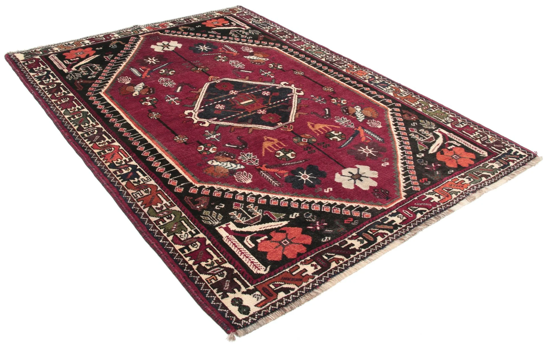 Qashqai Perserteppich aus Iran, 125 × 170 cm