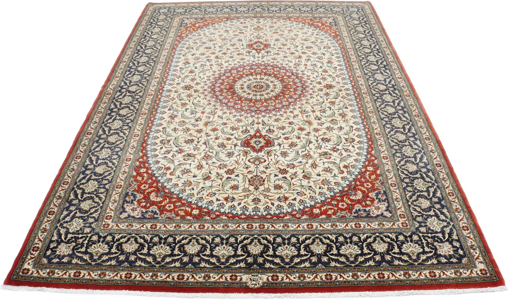 Ghom Perserteppich 160 × 240 cm aus Wolle, handgeknüpft
