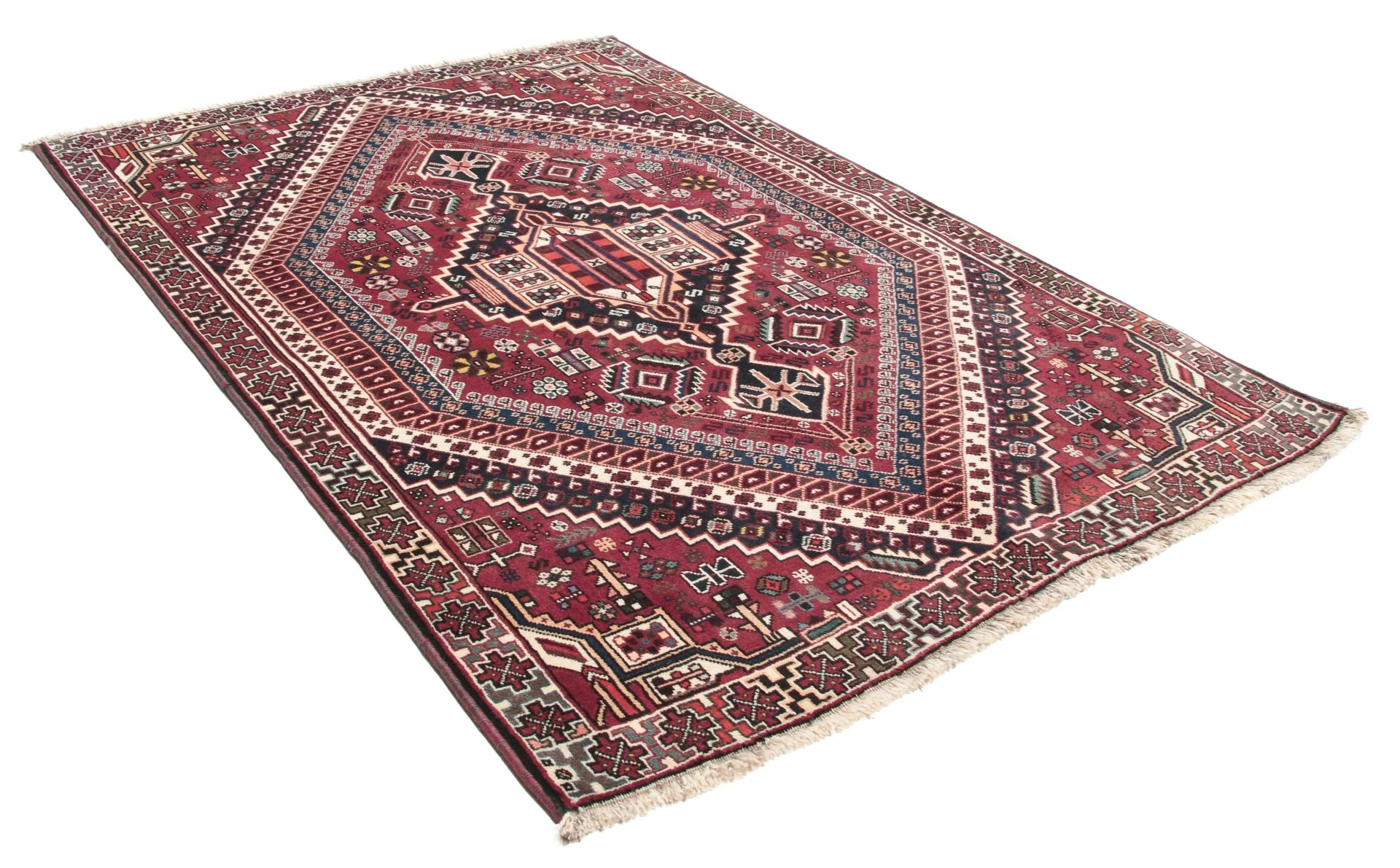 Qashqai Perserteppich 135 × 195 cm aus Wolle, handgeknüpft